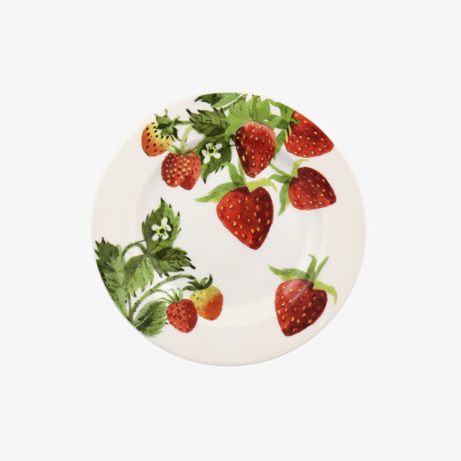 Emma Bridgewater  Strawberries 6 1/2 Inch Plate - Unique Handmade & Handpainted English Earthenware 