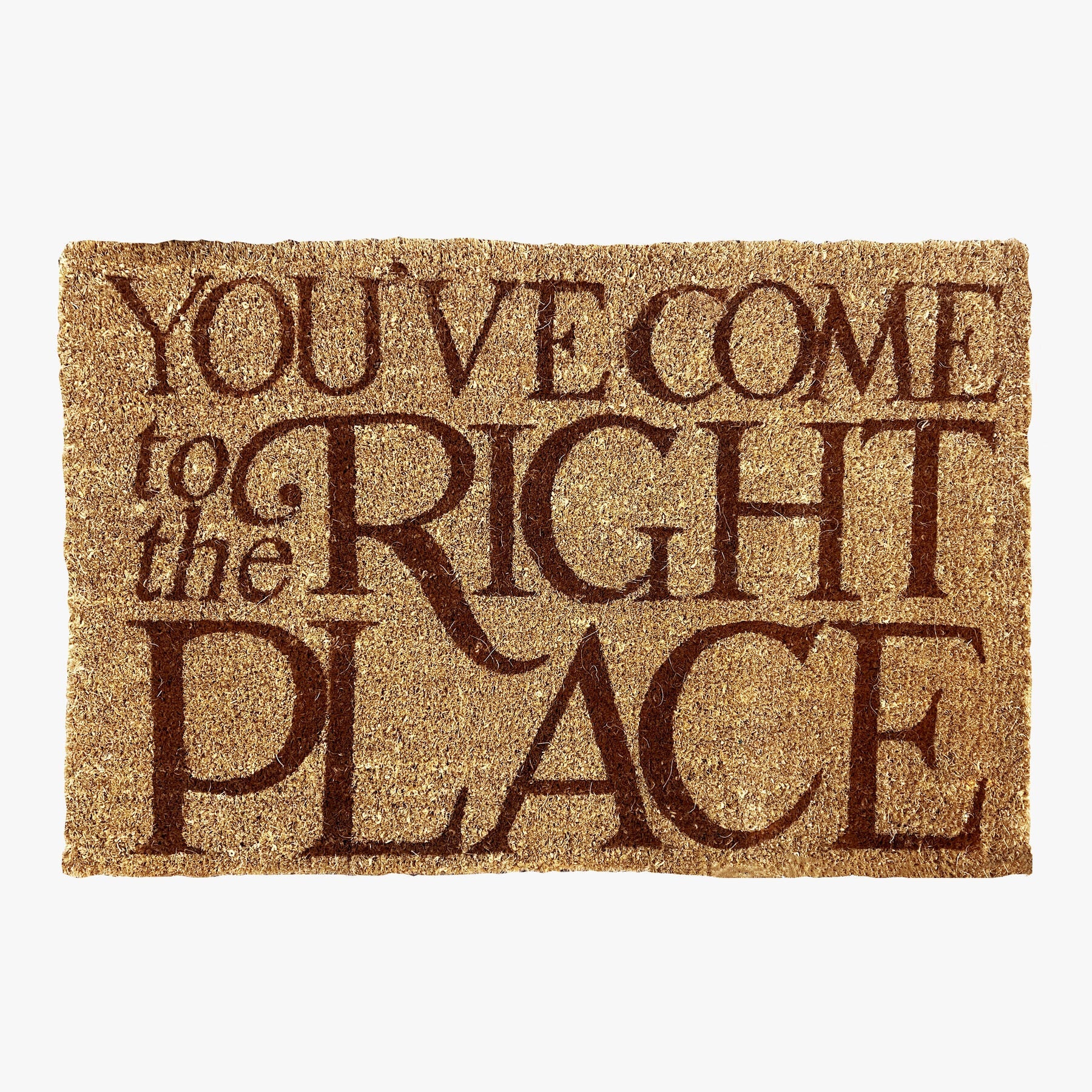 You've Come To The Right Place Black Toast Large Doormat  | Emma Bridgewater