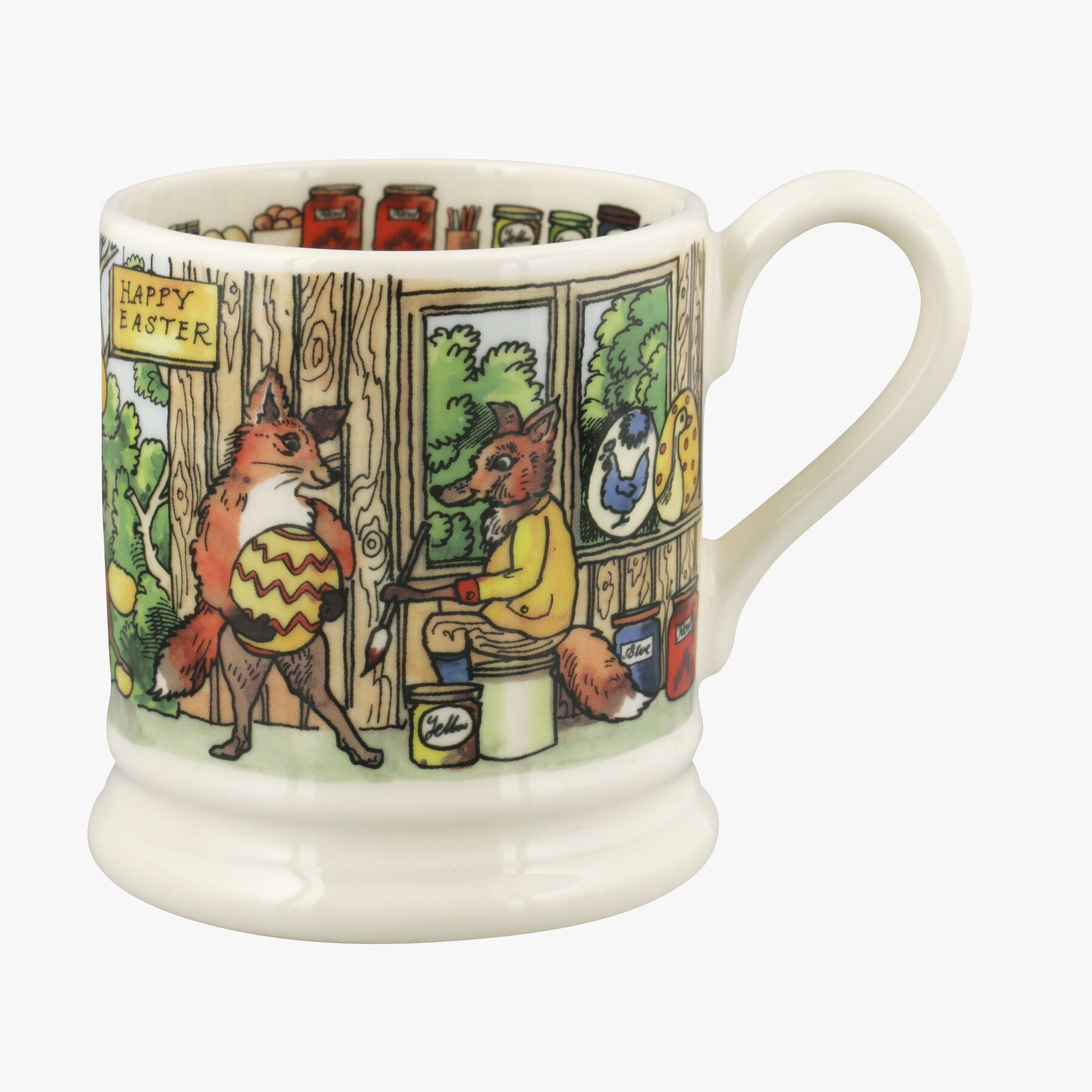 Easter 1/2 Pint Mug - Unique Handmade & Handpainted English Earthenware Tea/Coffee Mug  | Emma Bridg