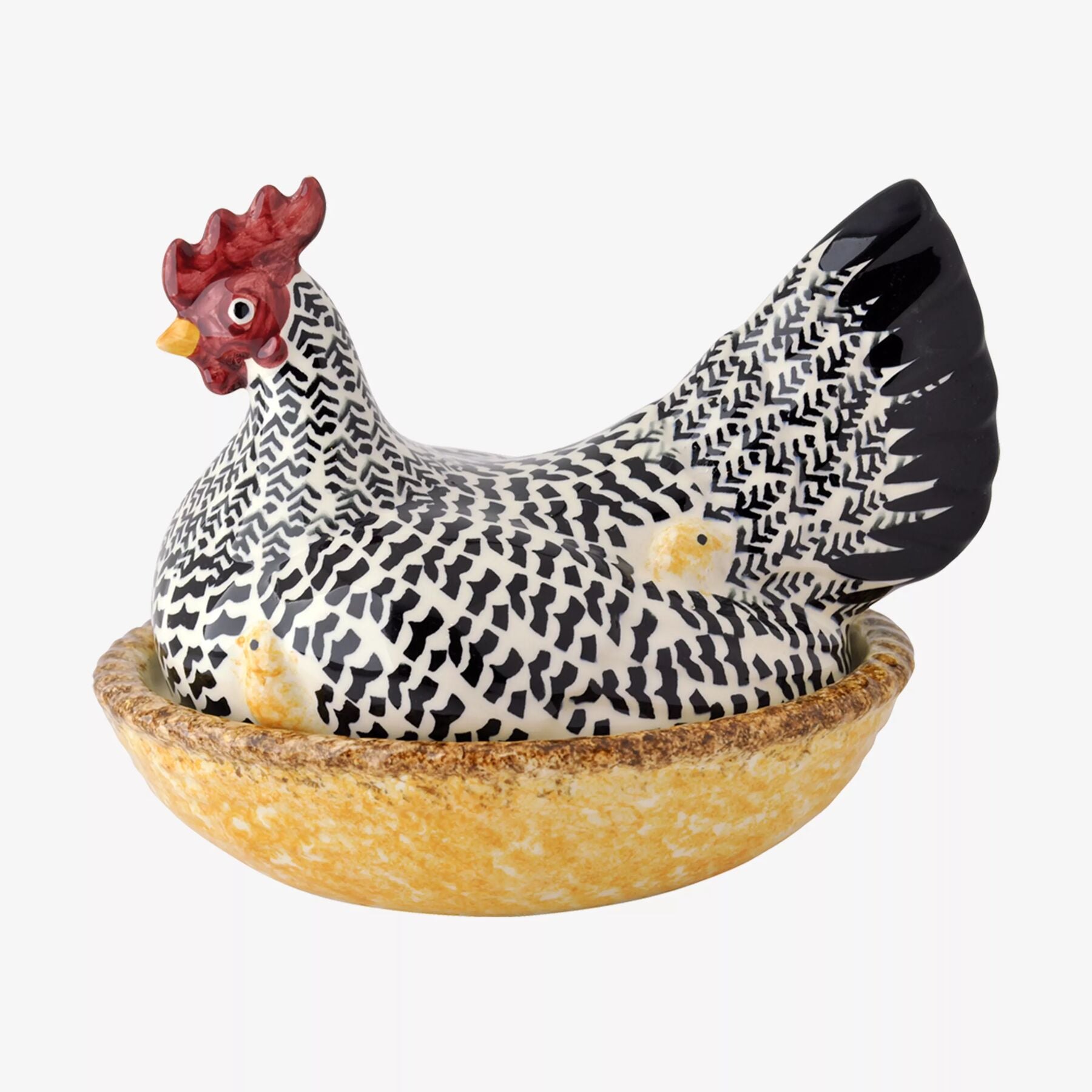 Emma Bridgewater |  Emma Bridgewater  Black Toast Silver Large Hen on Nest