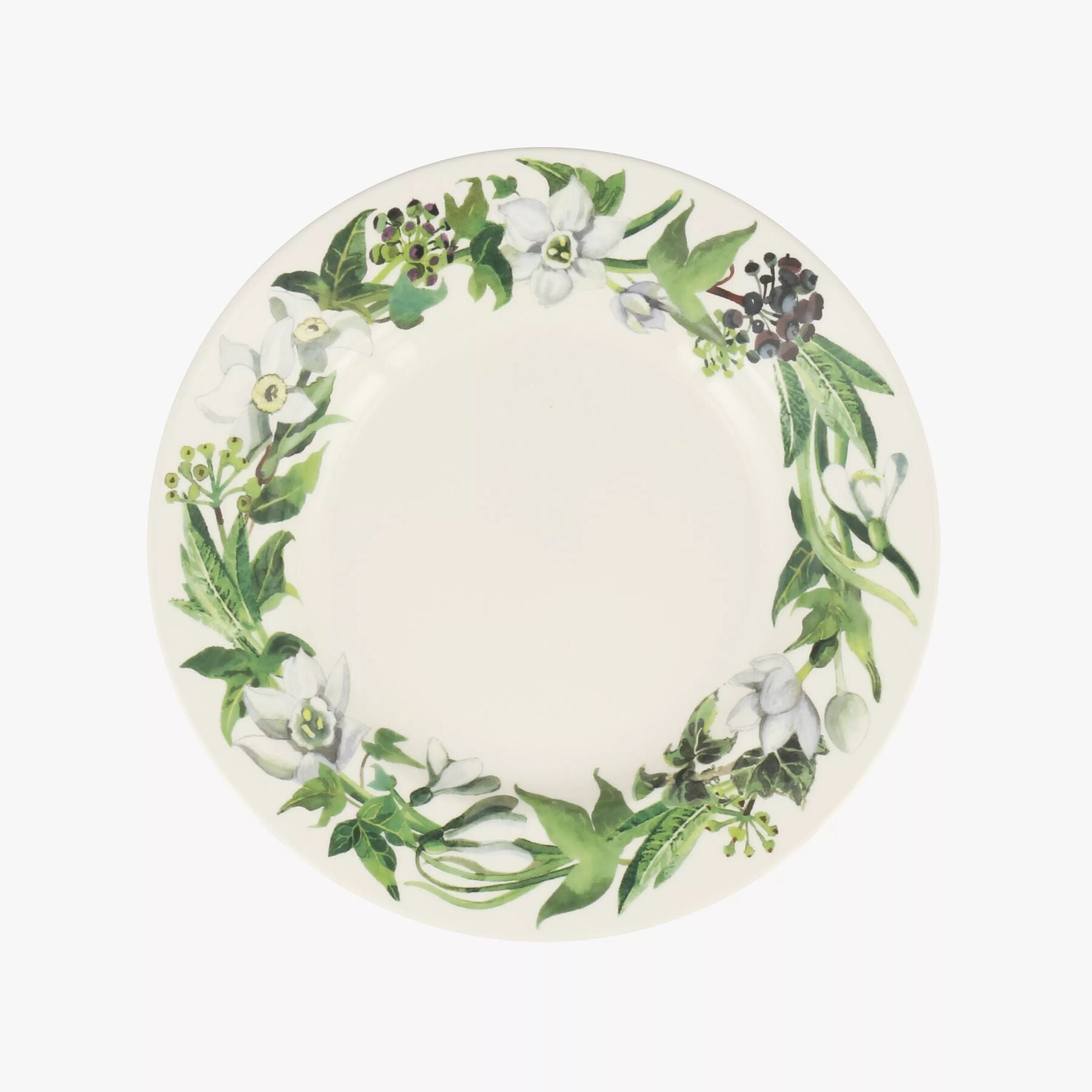 Emma Bridgewater |  Seconds Ivy 8 1/2 Inch Plate - Unique Handmade & Handpainted English Earthenware