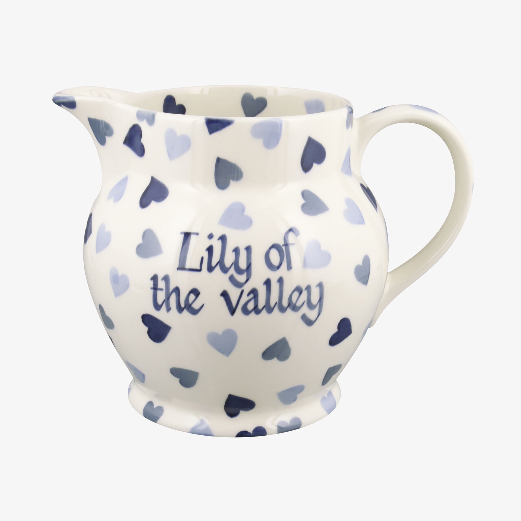 Emma Bridgewater  Personalised Blue Hearts 3 Pint Jug  - Customise Your Own Pottery Earthenware