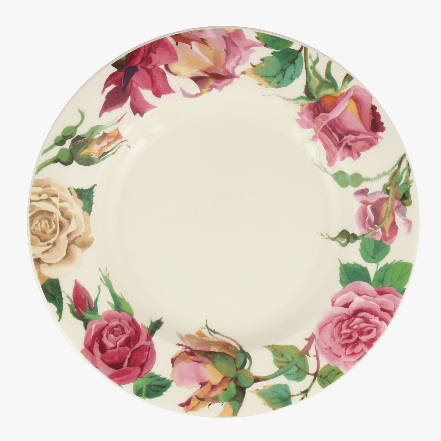 Emma Bridgewater  Roses 10 1/2 Inch Plate - Unique Handmade & Handpainted English Earthenware Britis