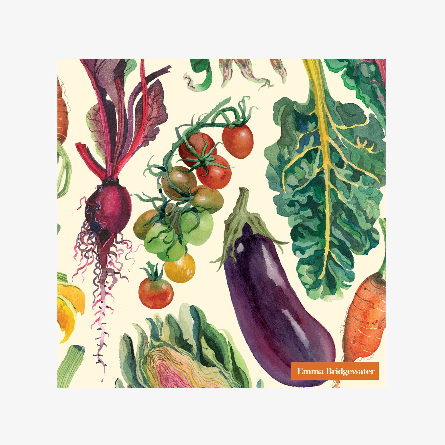 Vegetable Garden Cream Lunch Napkins (Pack of 20)  | Emma Bridgewater