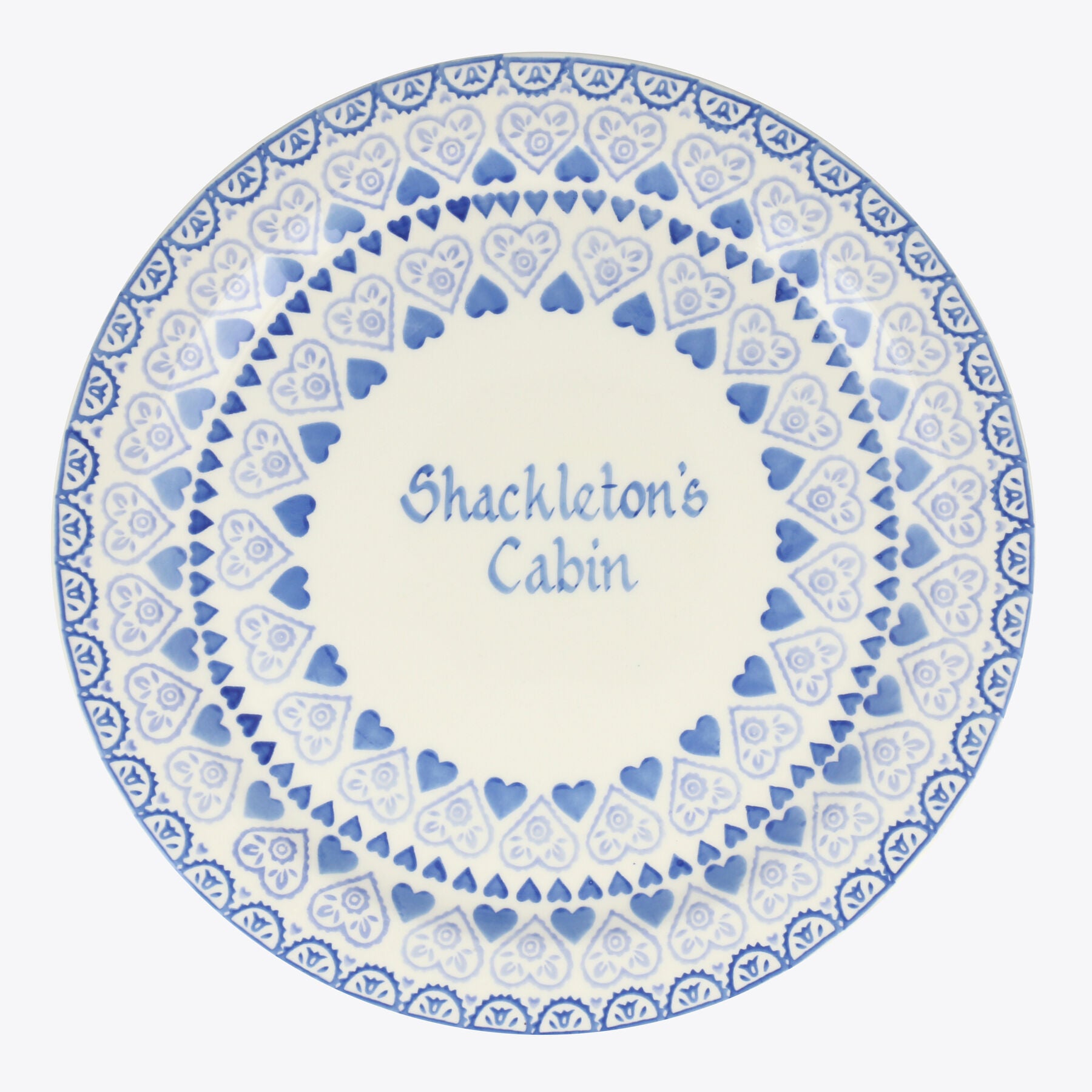 Personalised Blue Sampler Serving Plate  - Customise Your Own Pottery Earthenware  | Emma Bridgewate