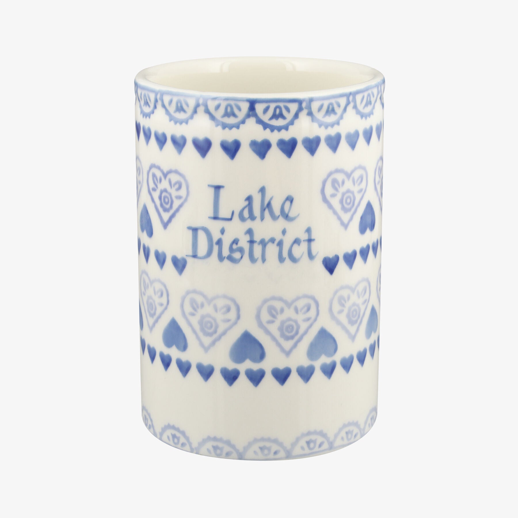 Personalised Blue Sampler Medium Vase  - Customise Your Own Pottery  | Emma Bridgewater