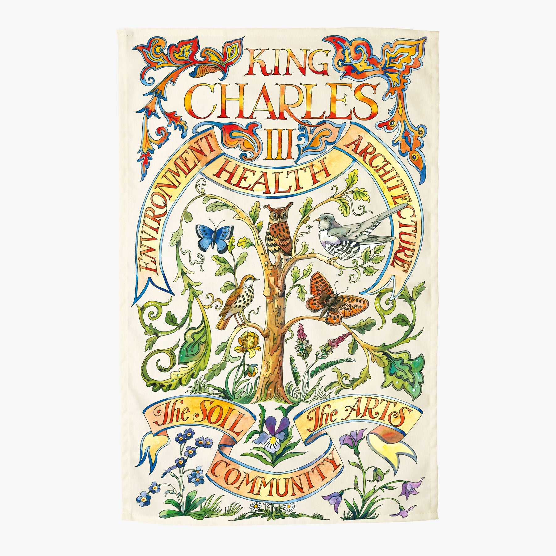 King Charles Tea Towel  | Emma Bridgewater