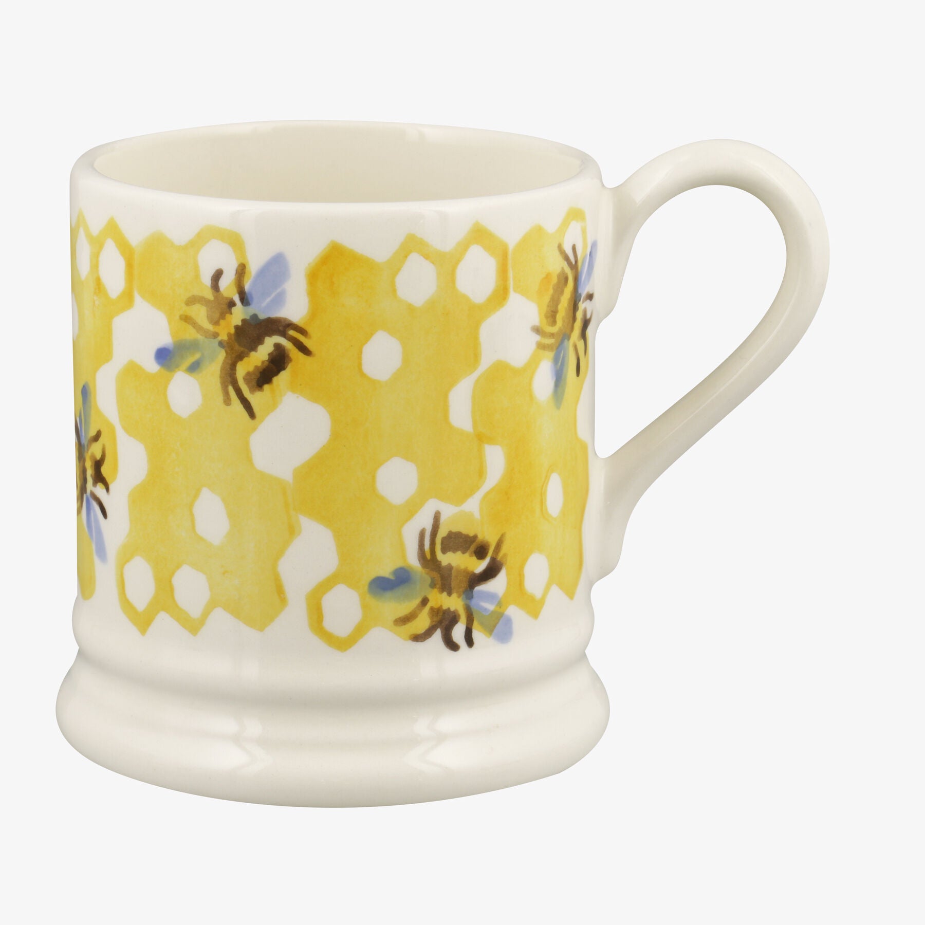 Emma Bridgewater  Honey Bee 1/2 Pint Mug - Unique Handmade & Handpainted English Earthenware Tea/Cof