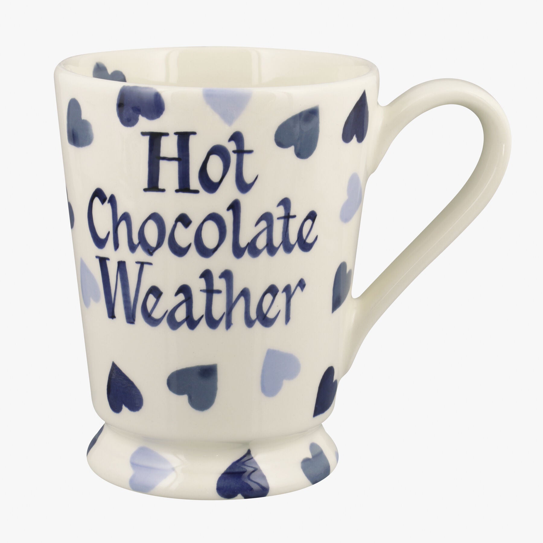 Personalised Blue Hearts Cocoa Mug  - Customise Your Own Pottery Earthenware  | Emma Bridgewater