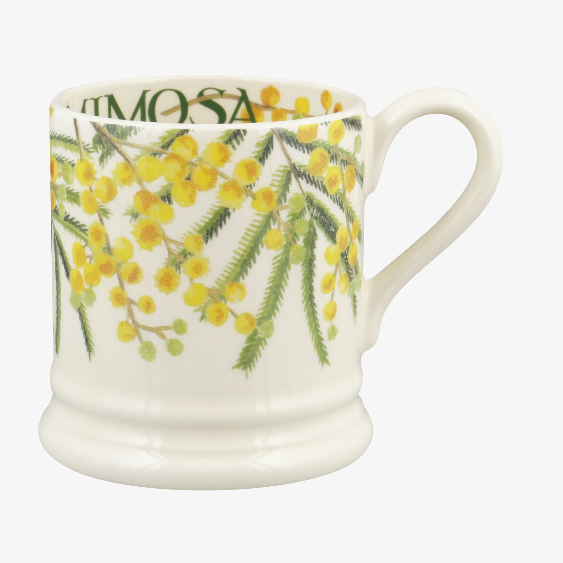 Mimosa 1/2 Pint Mug - Unique Handmade & Handpainted English Earthenware Tea/Coffee Mug  | Emma Bridg