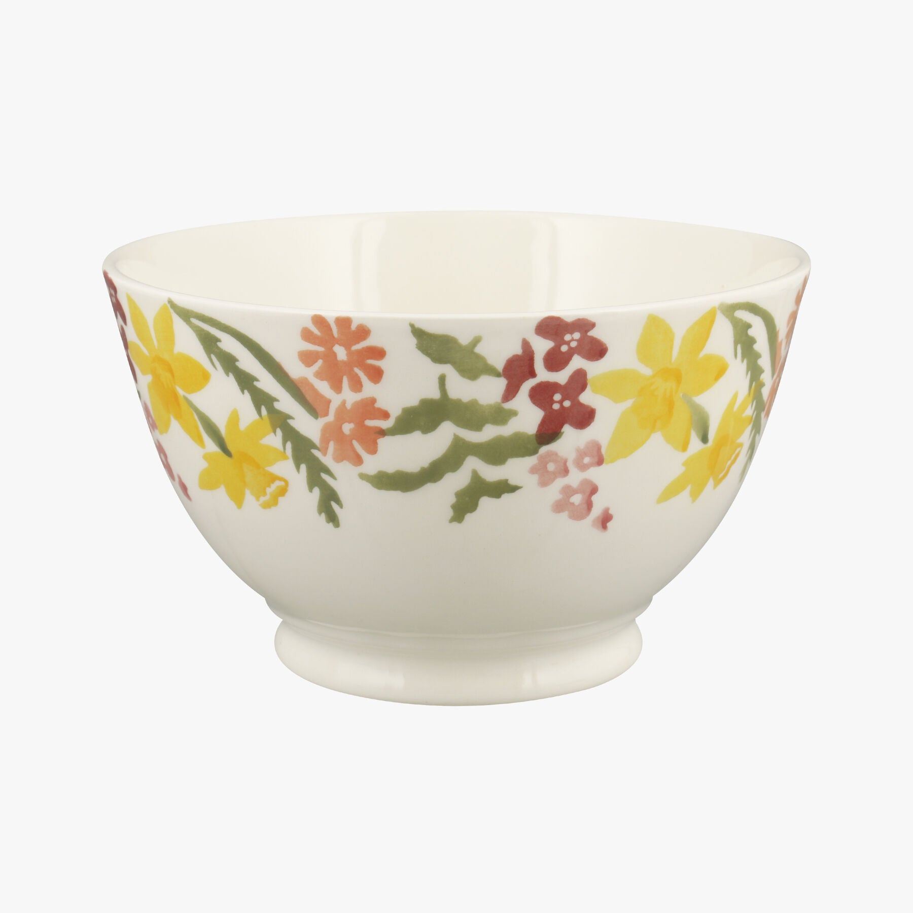 Emma Bridgewater |  Wild Daffodils Medium Old Bowl - Unique Handmade & Handpainted English Earthenwa