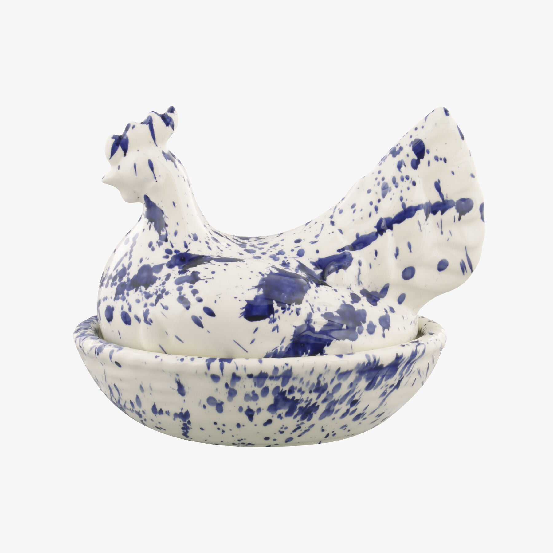 Emma Bridgewater |  Blue Splatter Large Hen on Nest