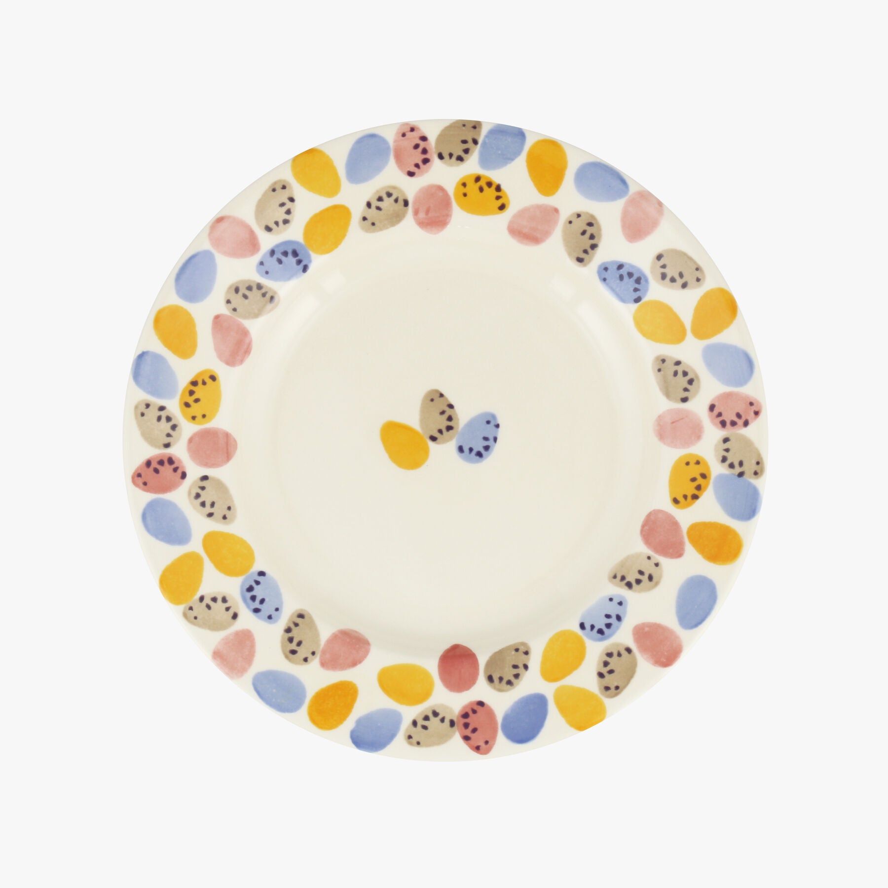 Emma Bridgewater |  Seconds Mini Eggs 8 1/2 Inch Plate - Unique Handmade & Handpainted English Earth