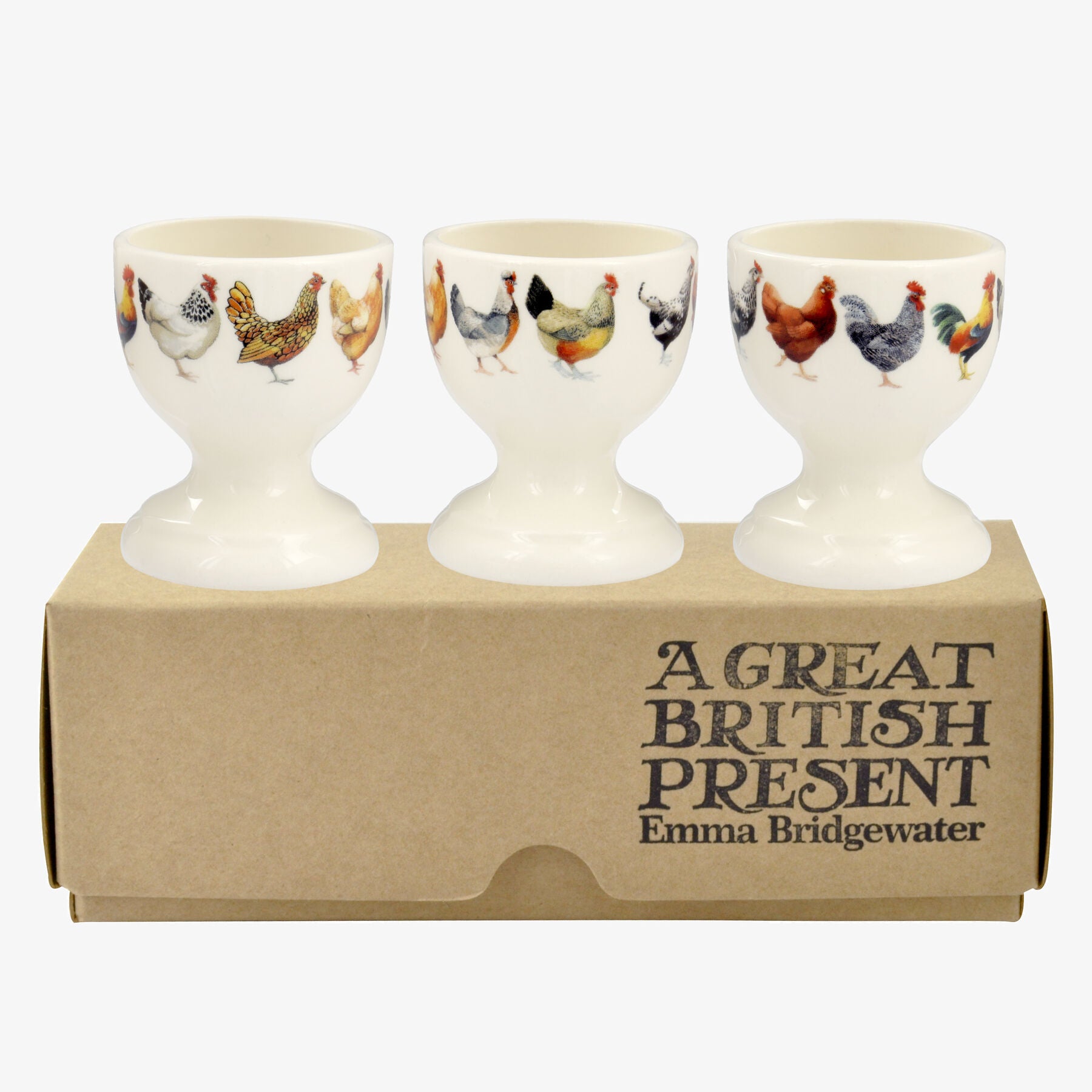 Emma Bridgewater  Rise & Shine Set Of 3 Egg Cups Boxed