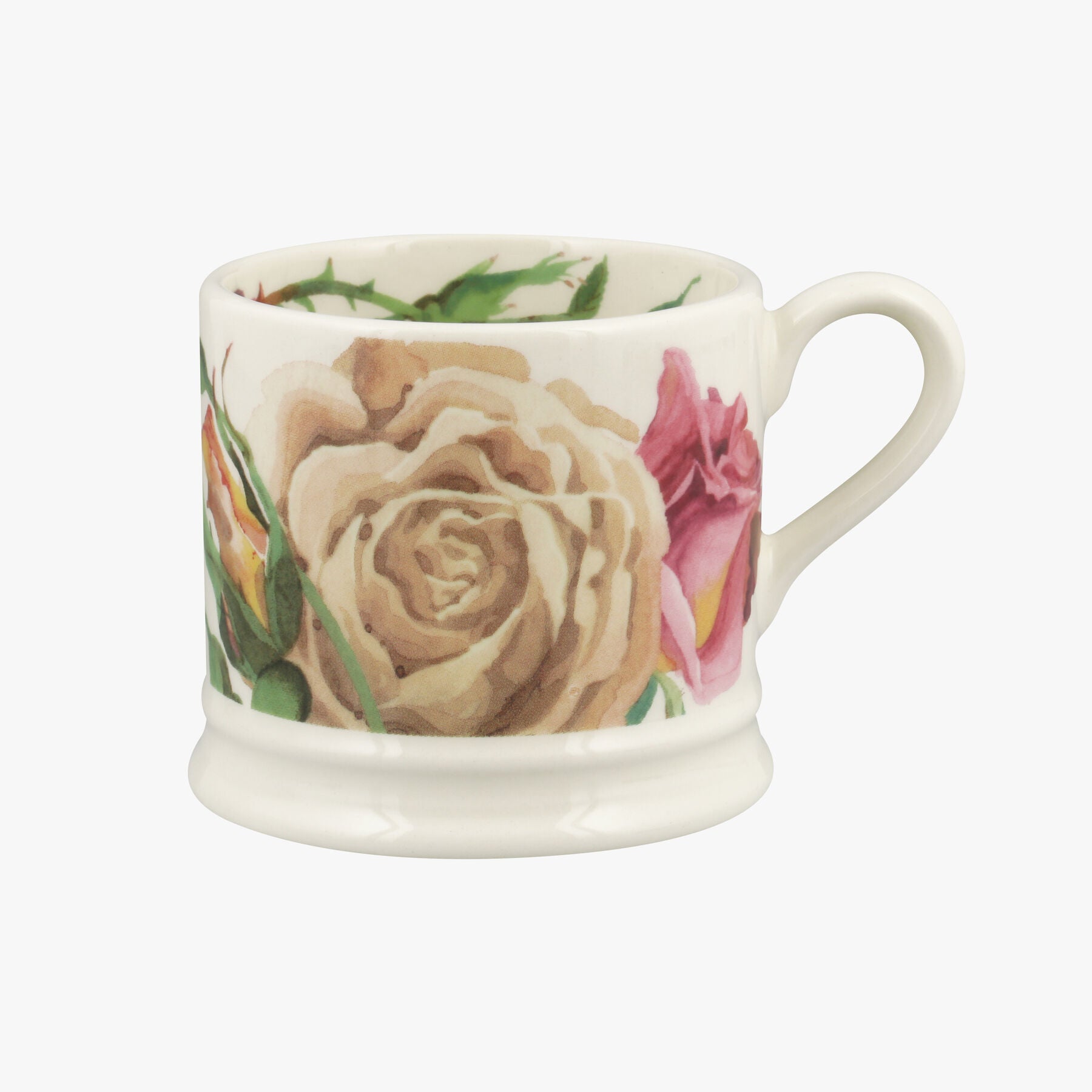 Emma Bridgewater  Roses Small Mug - Unique Handmade & Handpainted English Earthenware Tea/Coffee Mug