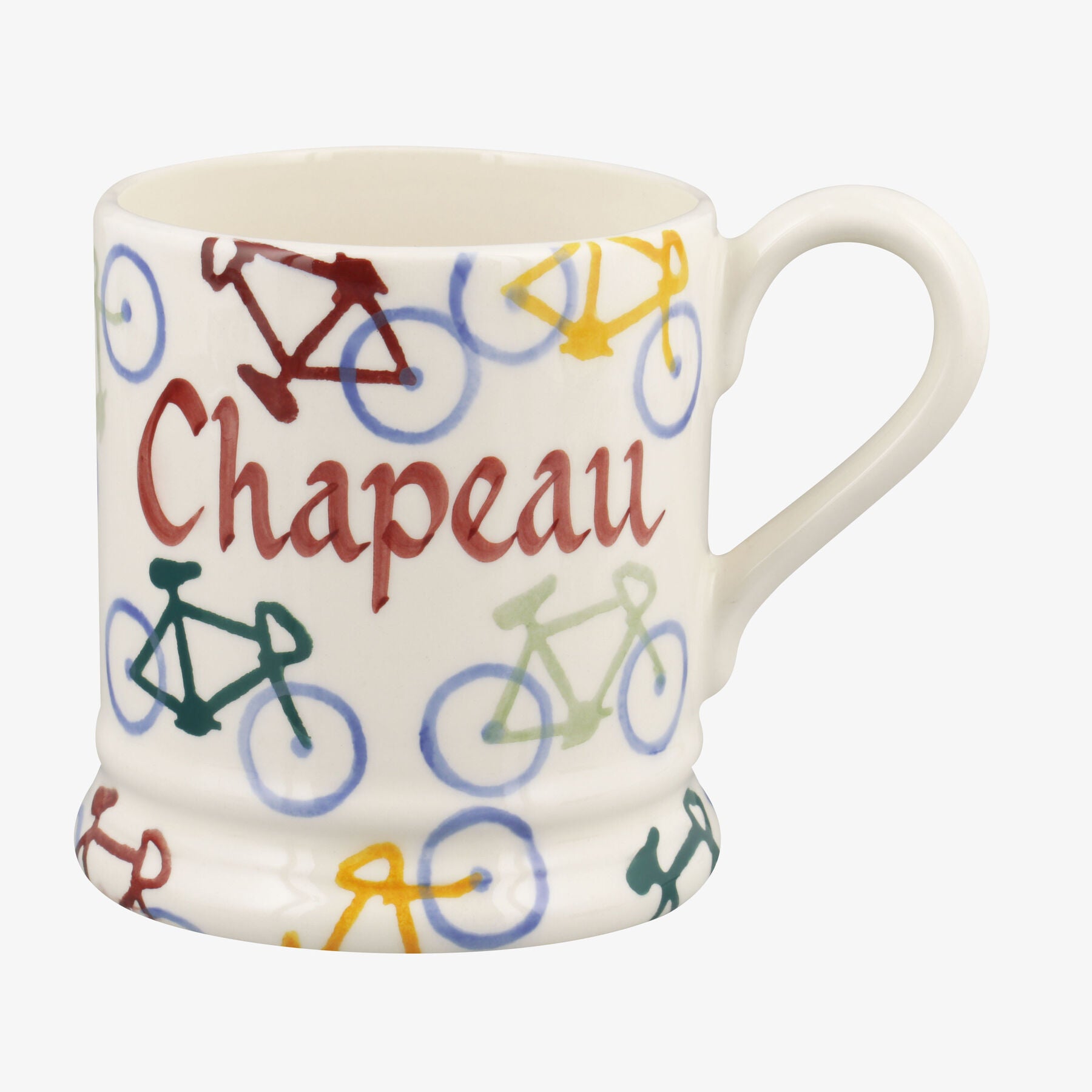 Personalised Cycling 1/2 Pint Mug  - Customise Your Own Pottery Earthenware  | Emma Bridgewater