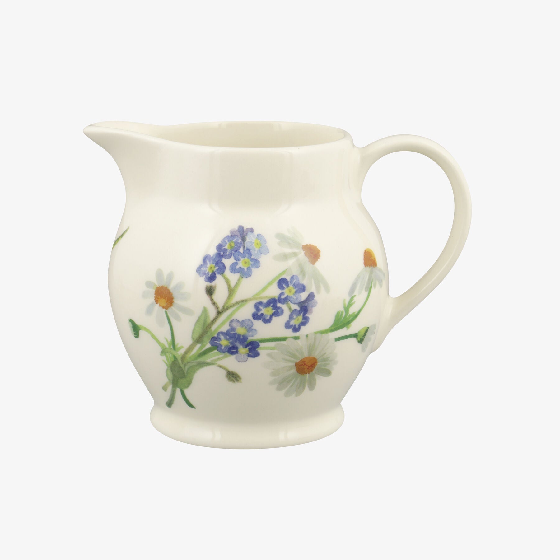 Wild Flowers 1/2 Pint Jug - Unique Handmade & Handpainted English Earthenware Decorative Jug  | Emma