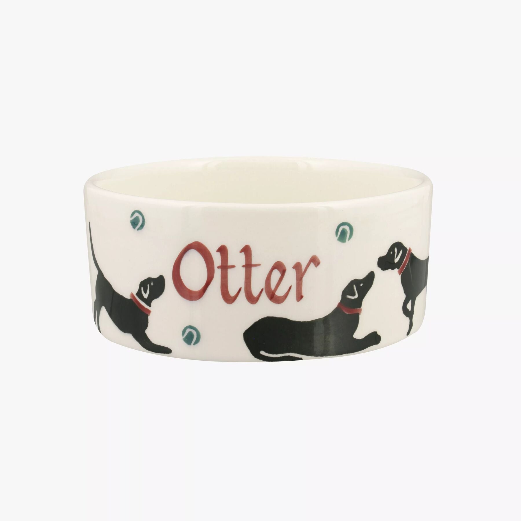 Personalised Black Labrador Small Pet Bowl  - Customise Your Own Pottery Earthenware  | Emma Bridgew