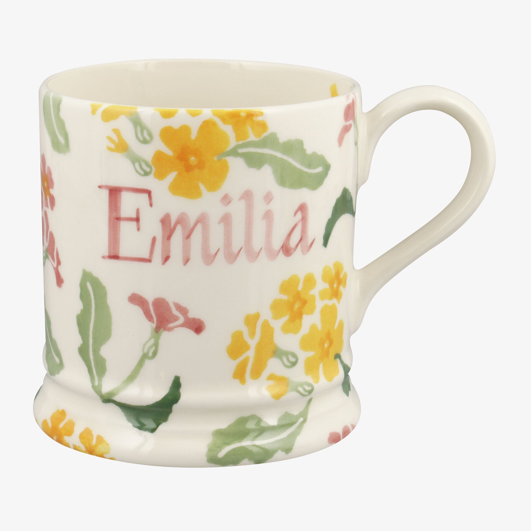 Personalised Pink Primrose 1 Pint Mug  - Customise Your Own Pottery Earthenware  | Emma Bridgewater