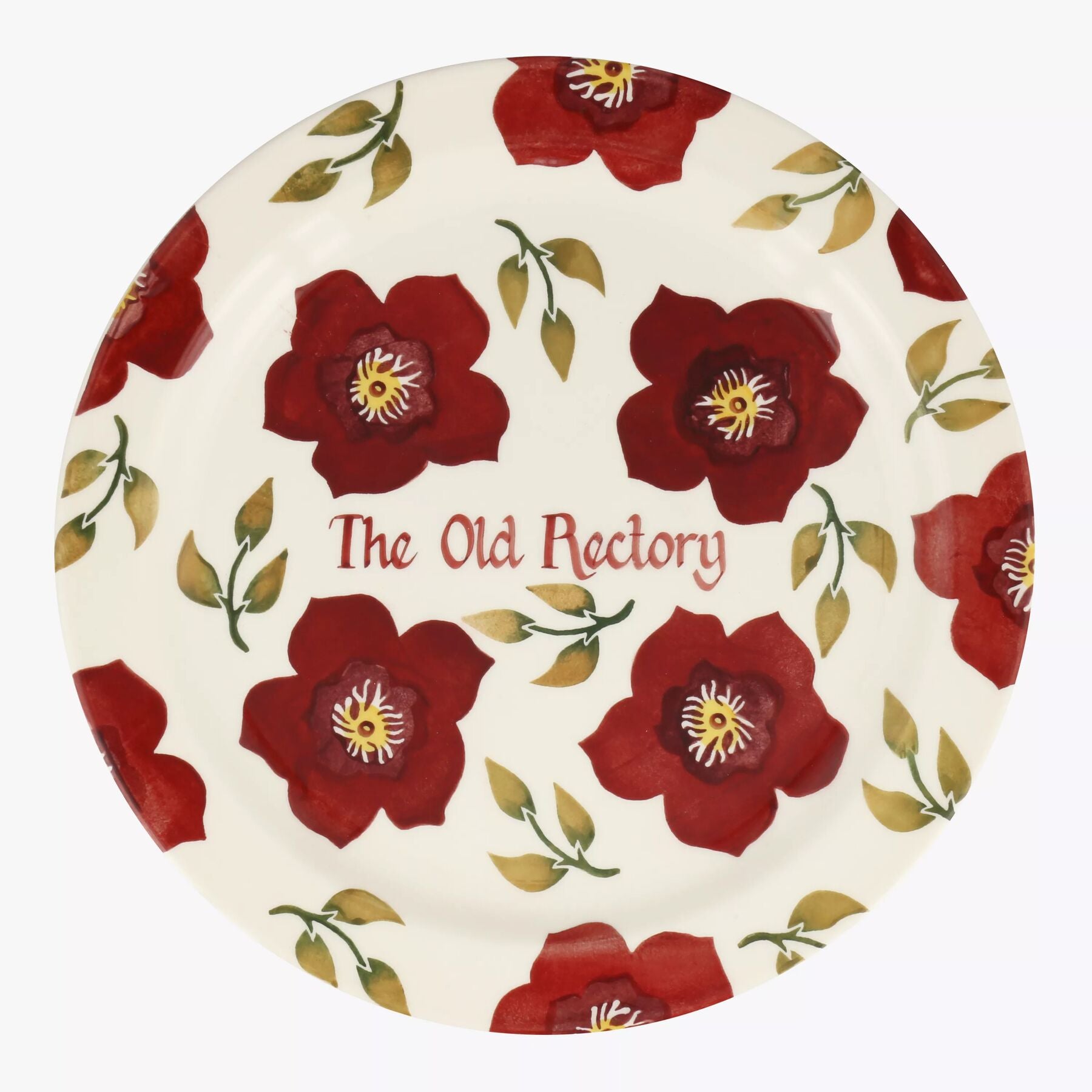 Personalised Christmas Rose Serving Plate  - Customise Your Own Pottery Earthenware  | Emma Bridgewa
