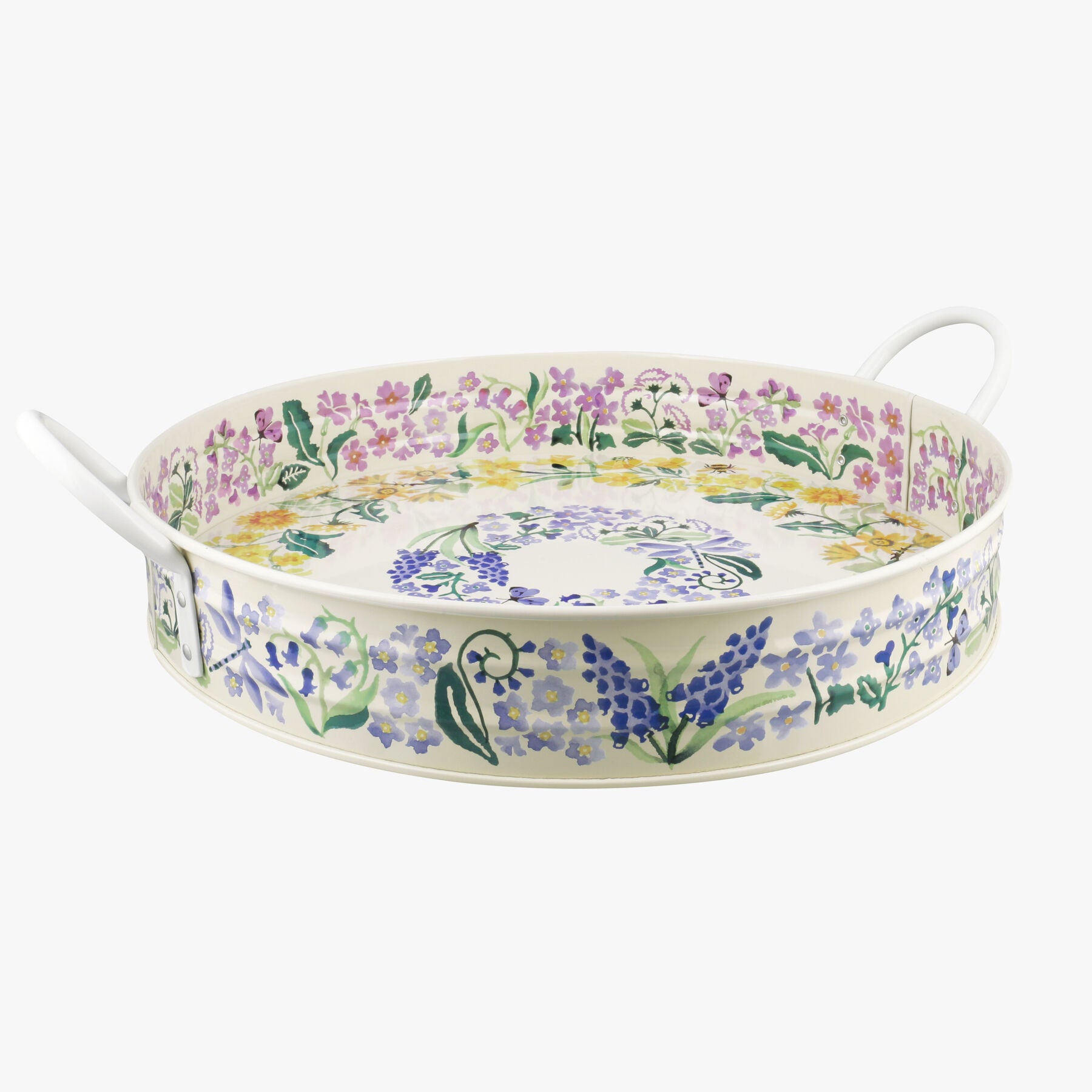 Wildflower Walks Large Handled Tin Tray  | Emma Bridgewater