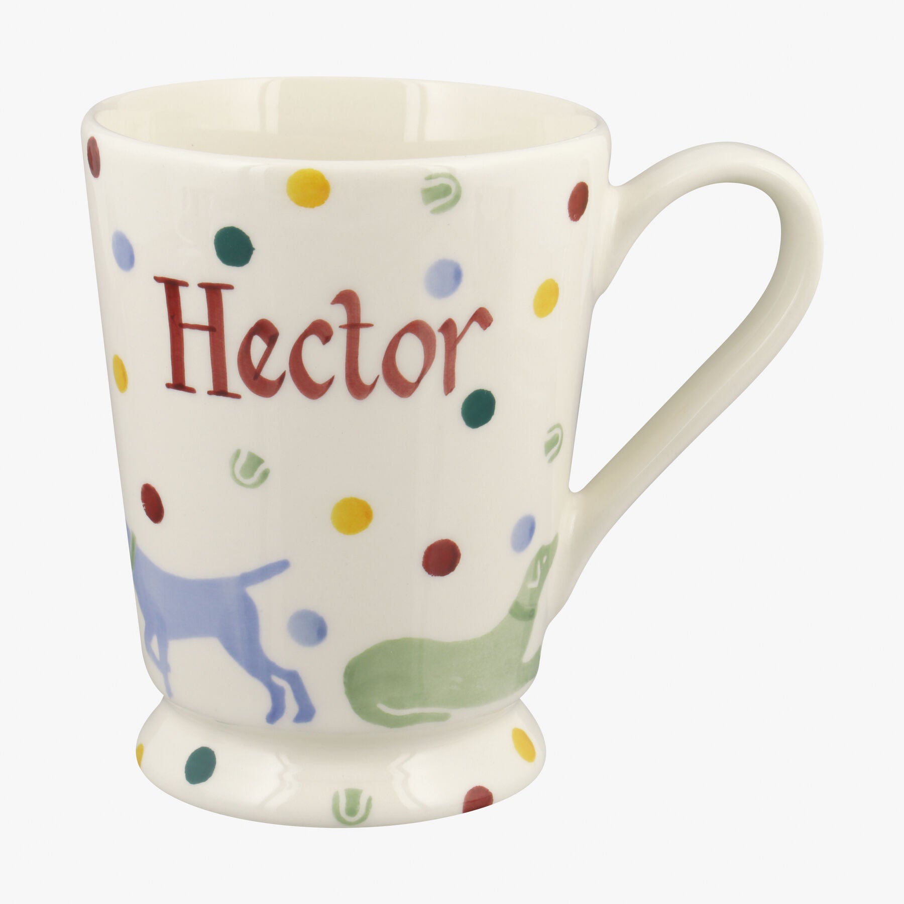 Personalised Polka Dogs Cocoa Mug  - Customise Your Own Pottery Earthenware  | Emma Bridgewater