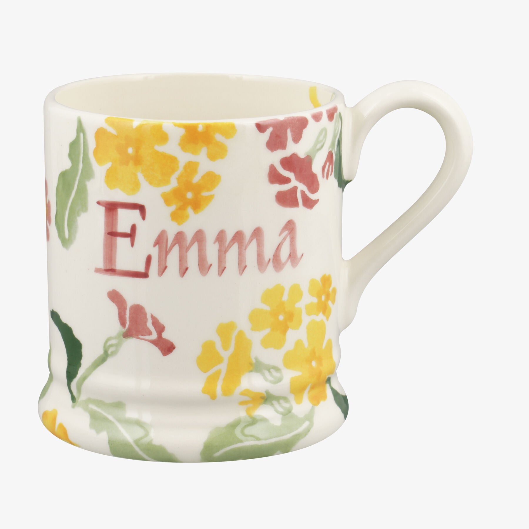 Personalised Pink Primrose 1/2 Pint Mug  - Customise Your Own Pottery Earthenware  | Emma Bridgewate