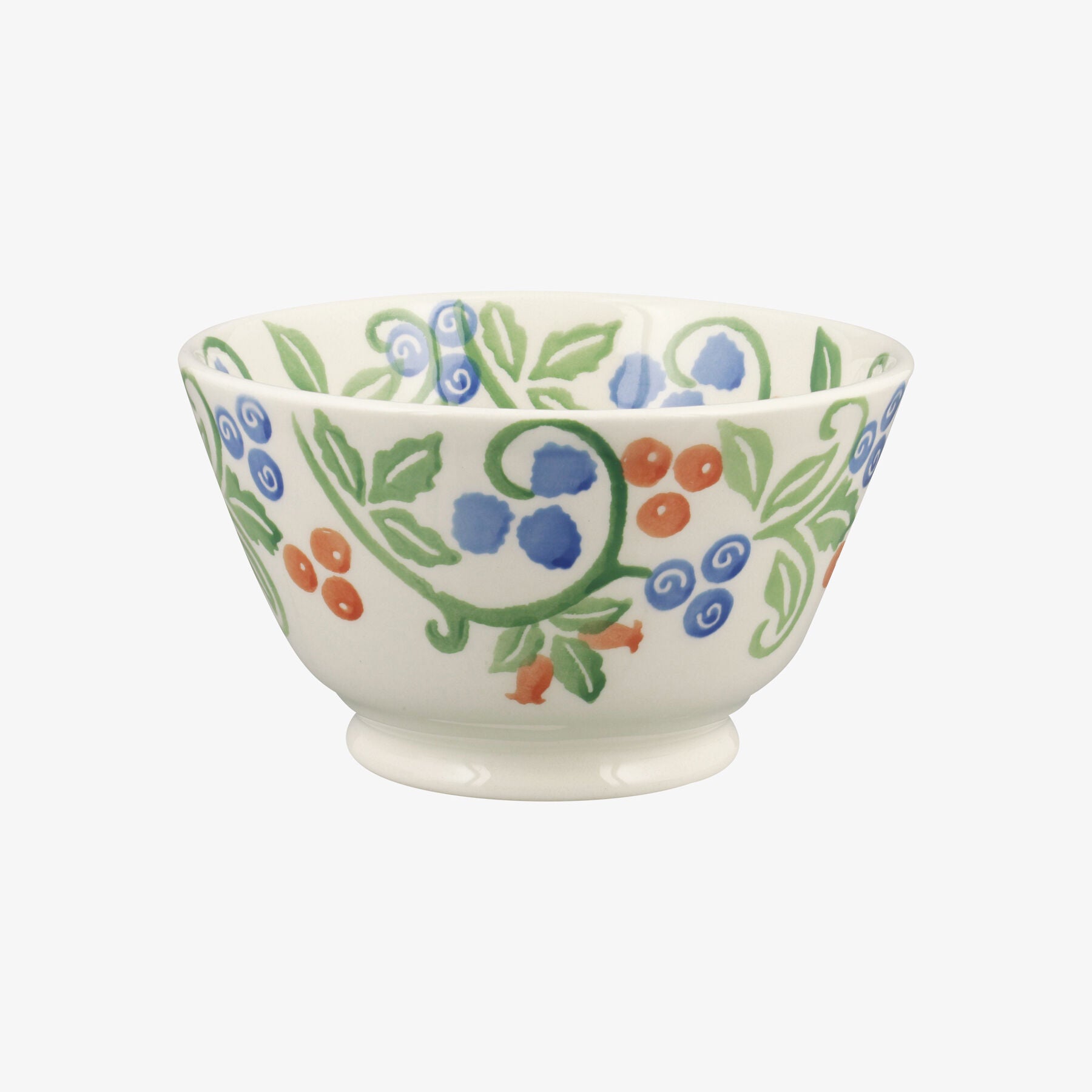 Folk Small Old Bowl - Unique Handmade & Handpainted English Earthenware Decorative Plates  | Emma Br