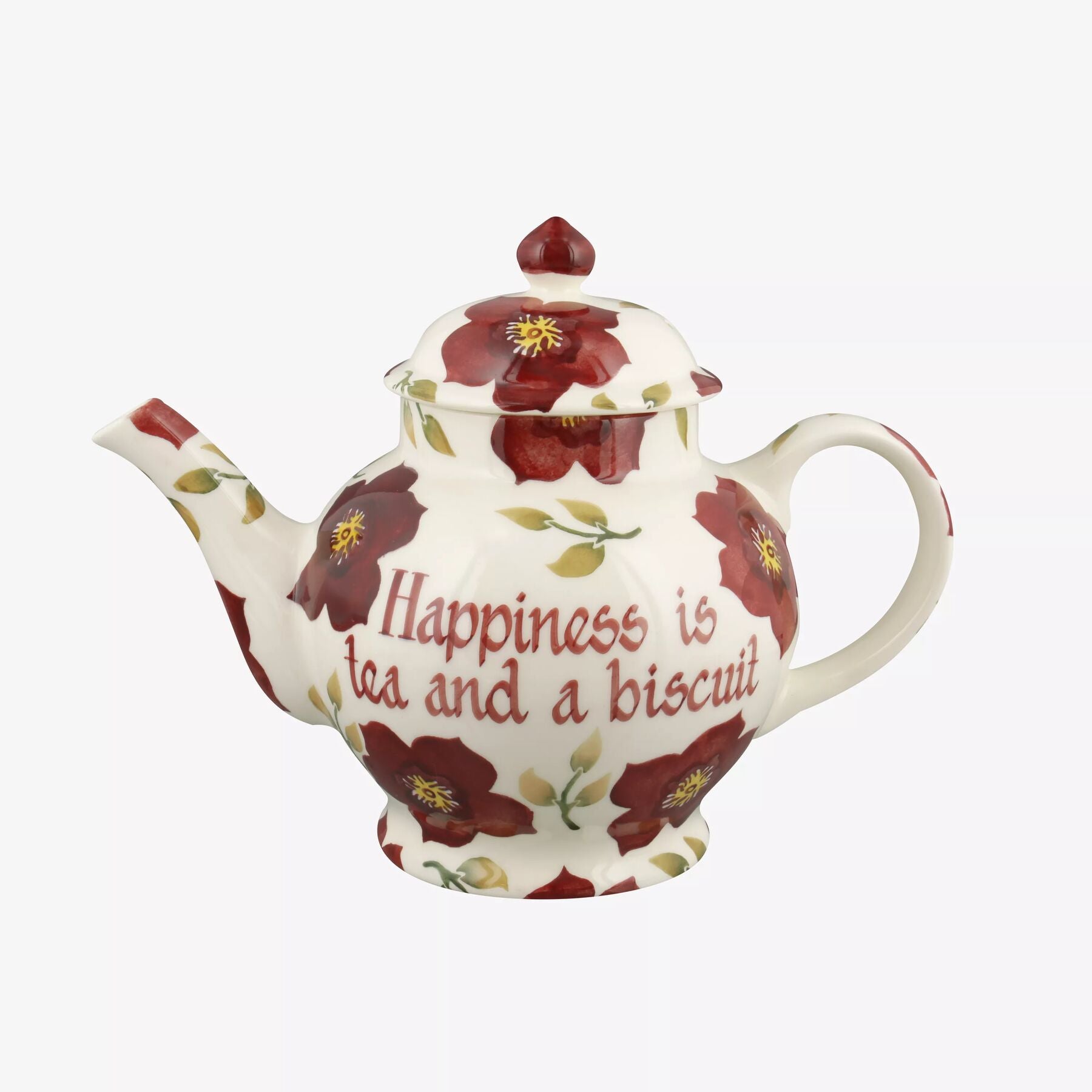 Personalised Christmas Rose 4 Mug Teapot  - Customise Your Own Pottery Earthenware  | Emma Bridgewat