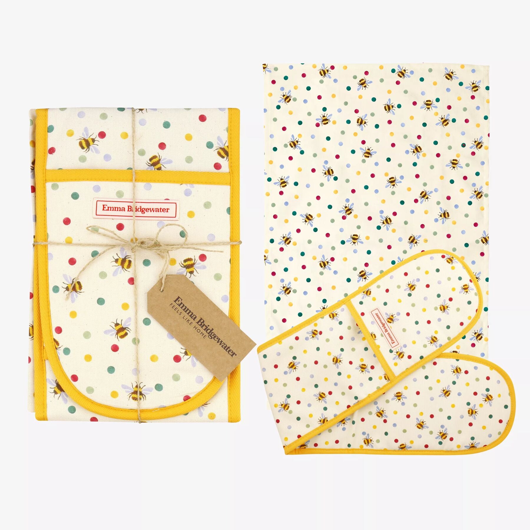 Emma Bridgewater |  Bumblebee Double Oven Glove & Tea Towel Set