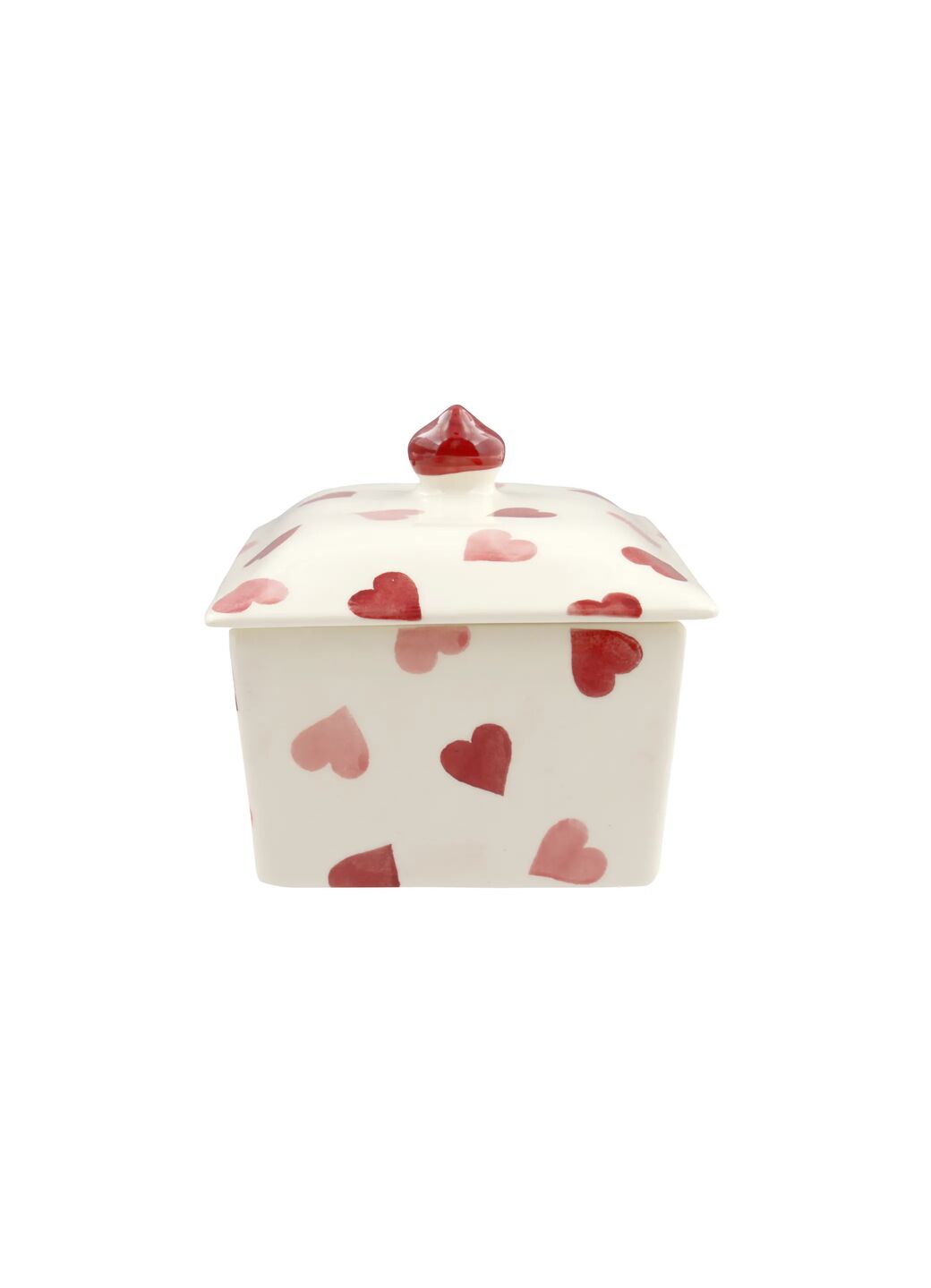 Emma Bridgewater Seconds Pink Hearts Small Butter Dish