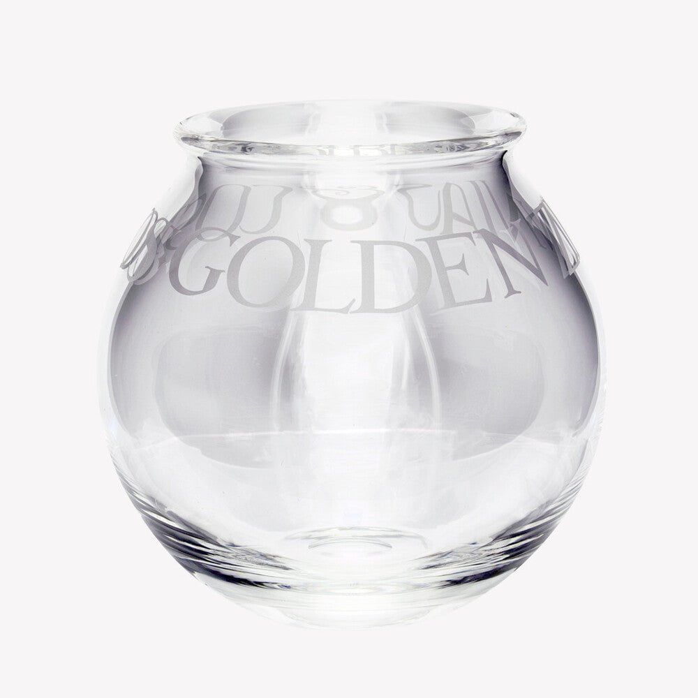 Emma Bridgewater |  Black Toast Medium Goldfish Bowl Glass Vase - Unique Hand-Etched Piece