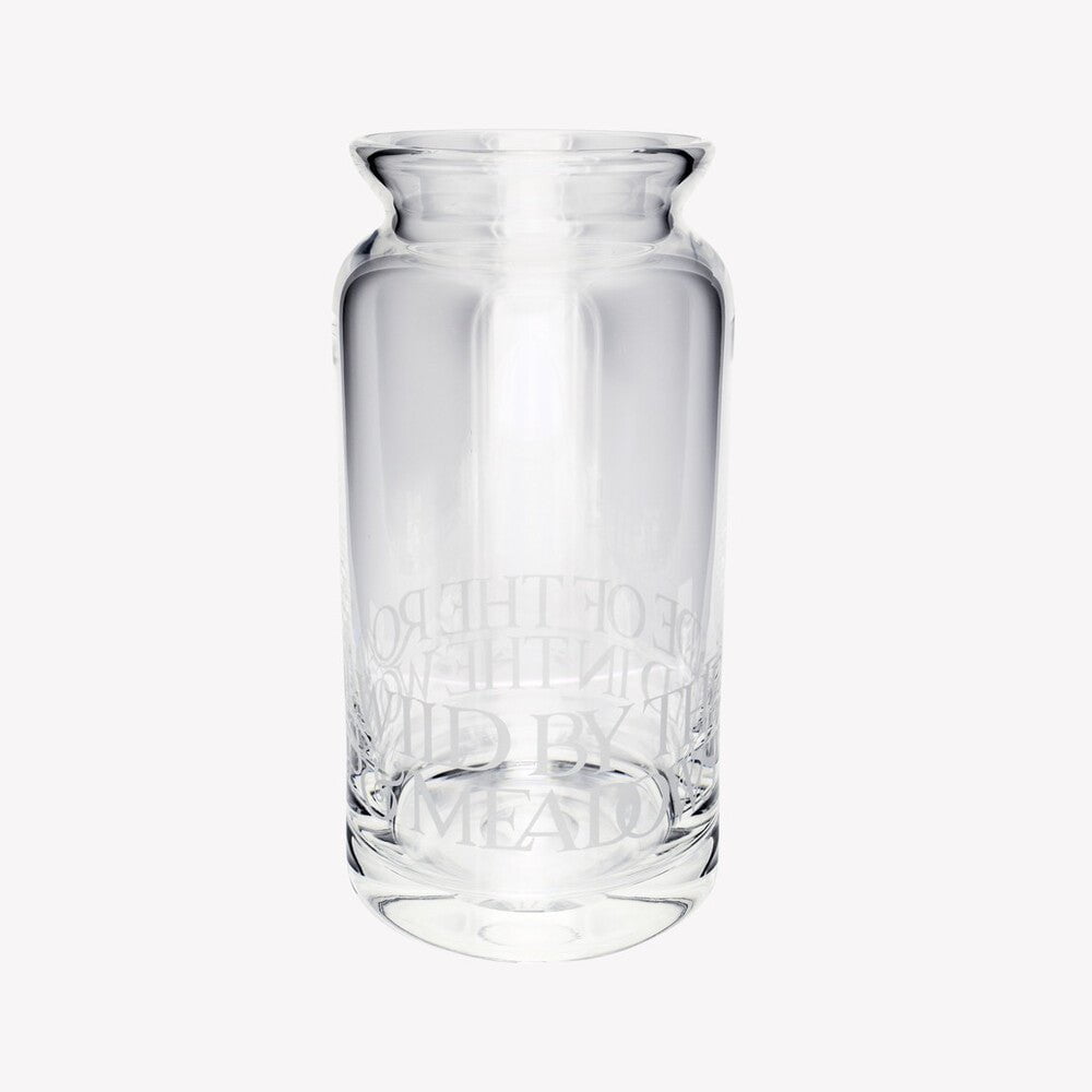 Black Toast Large Glass Jar Vase - Unique Hand-Etched Piece  | Emma Bridgewater