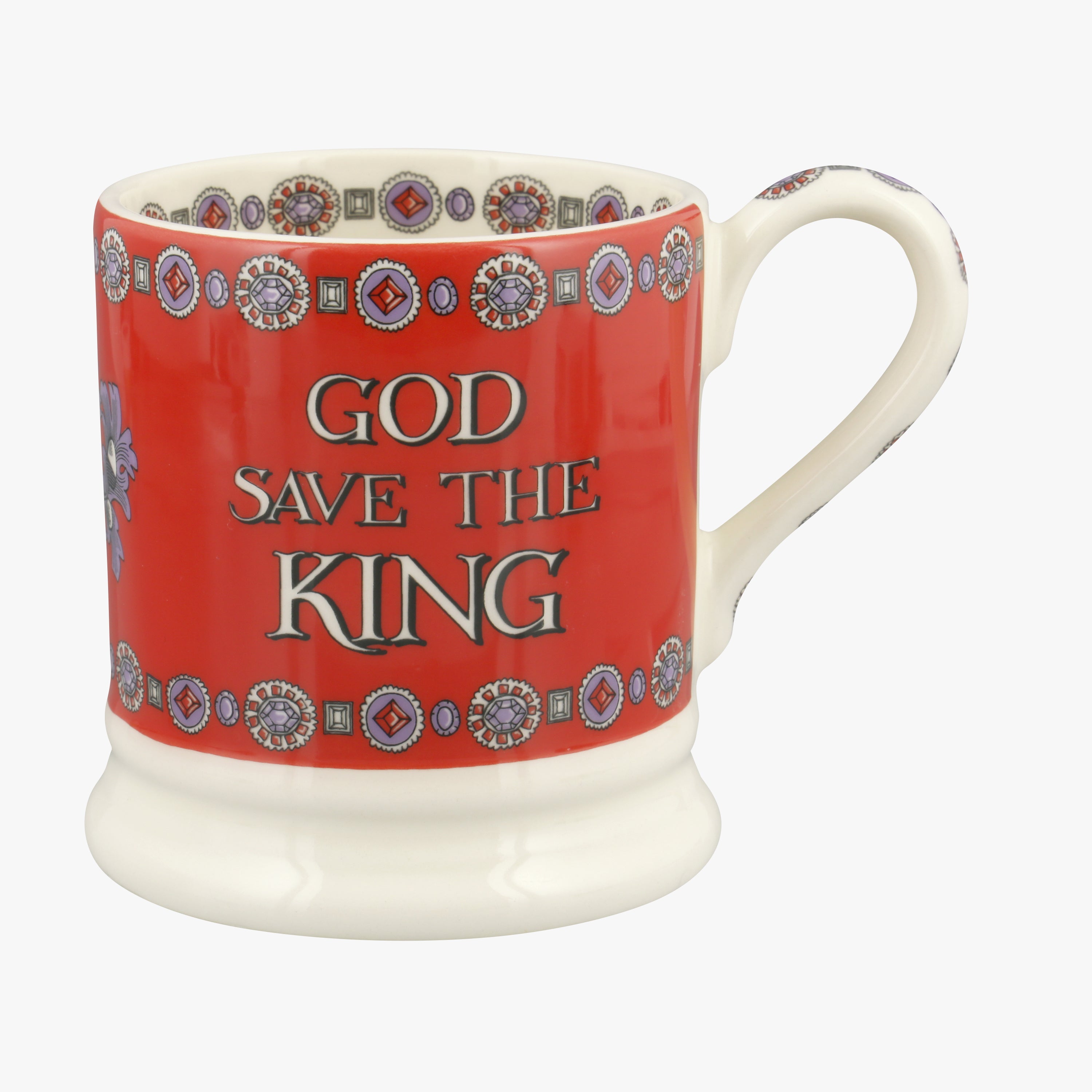 Emma Bridgewater |  Seconds God Save The King 1/2 Pint Mug - Unique Handmade & Handpainted English E