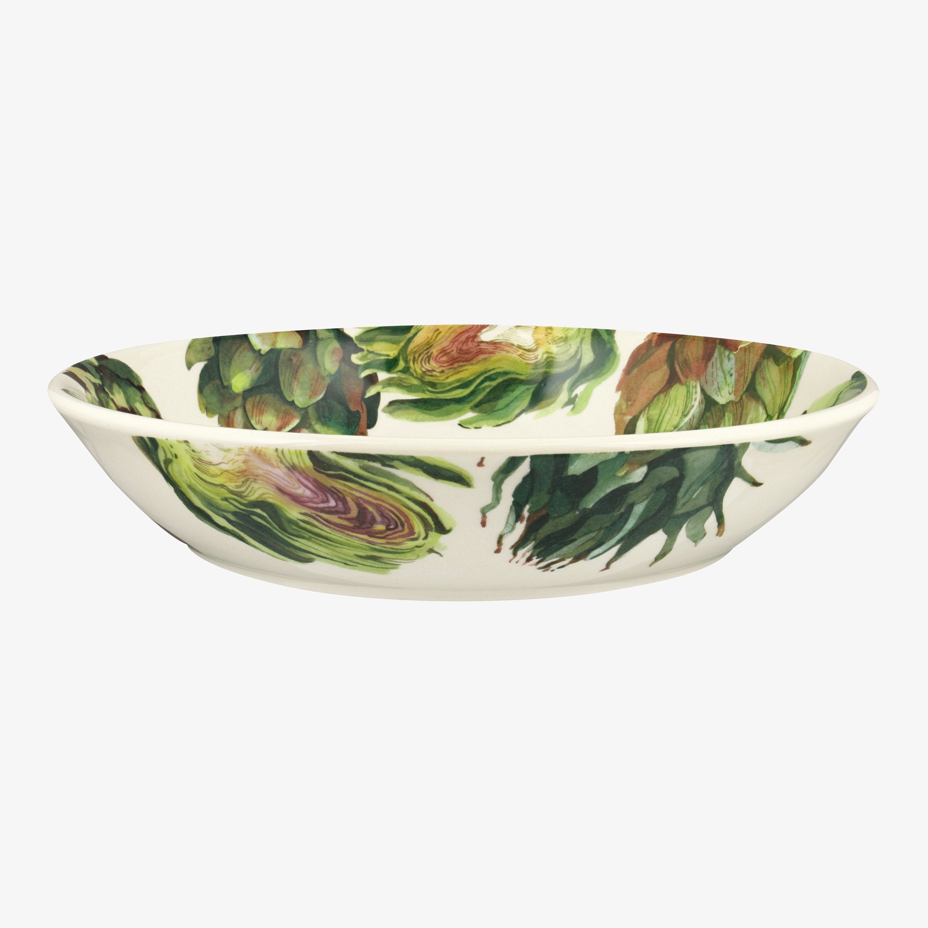 Seconds Artichoke Medium Pasta Bowl - Unique Handmade & Handpainted English Earthenware Decorative P