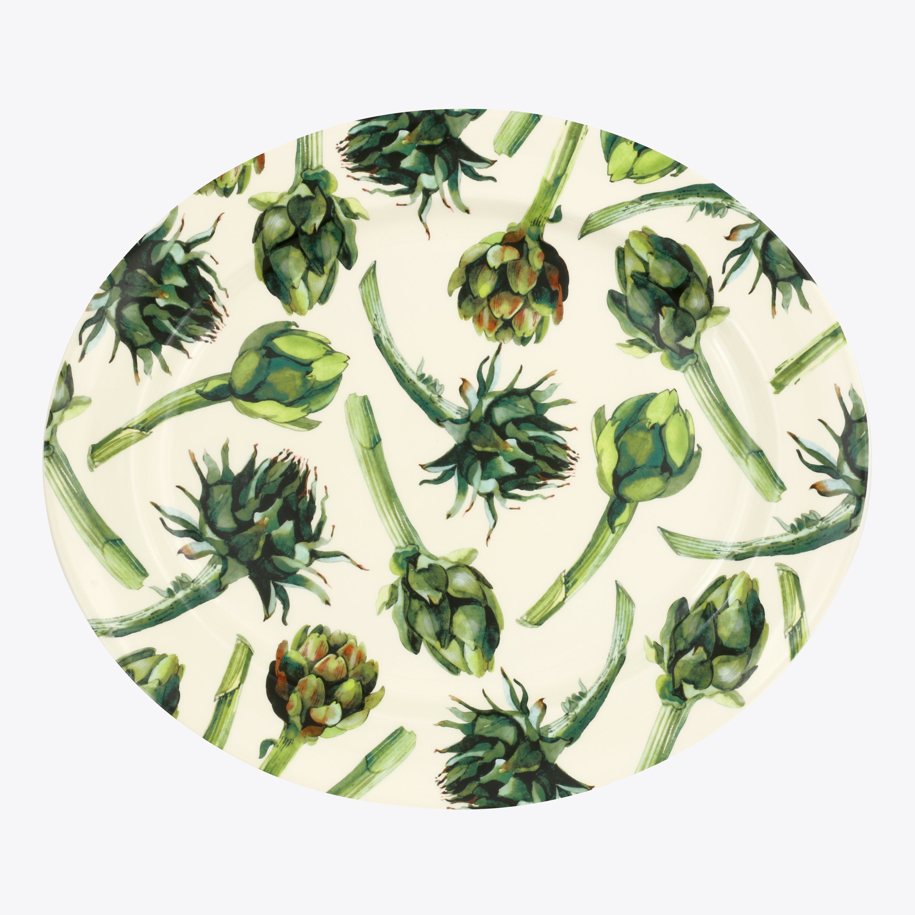 Seconds Vegetable Garden Artichokes Large Oval Platter