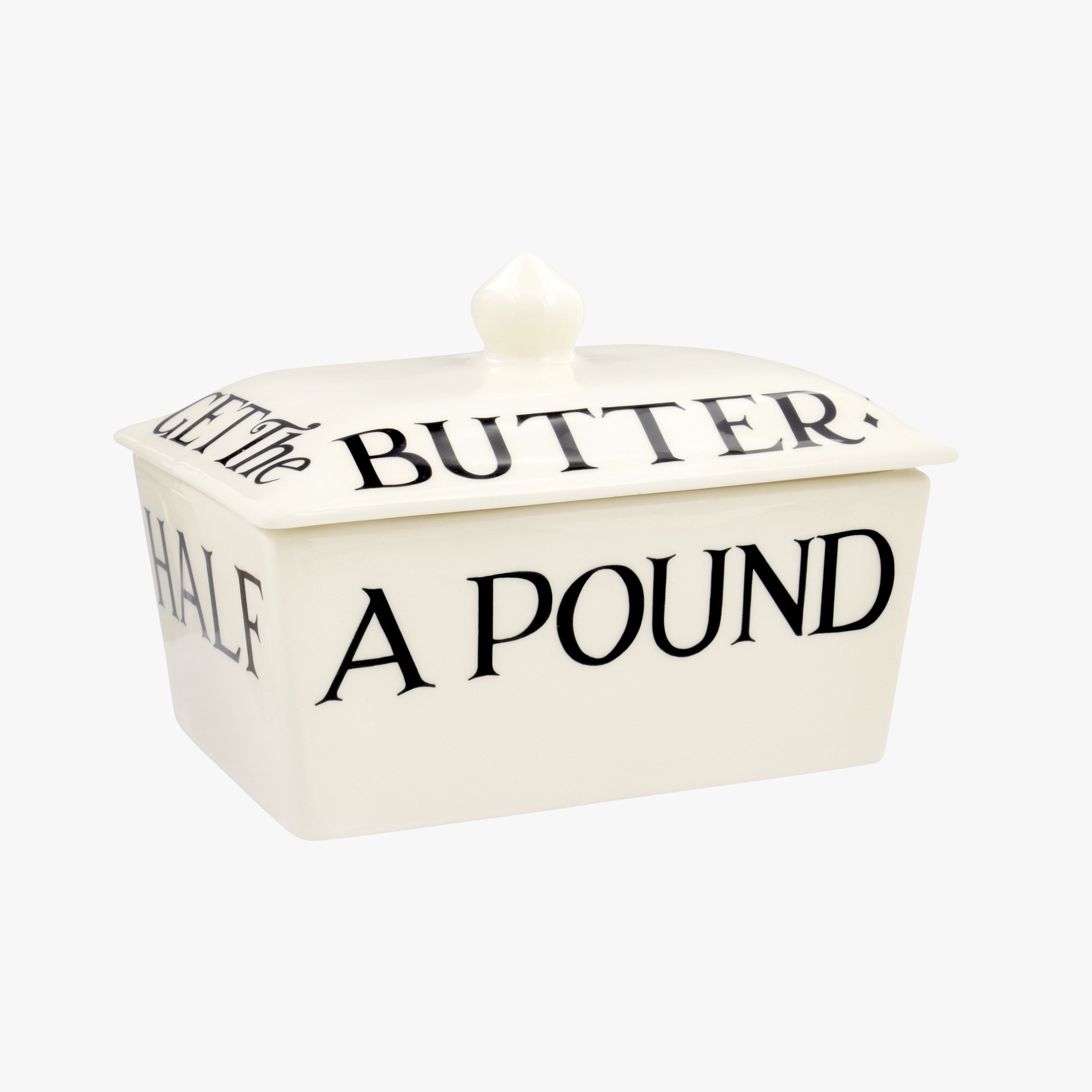 Emma Bridgewater  Seconds Black Toast Small Butter Dish