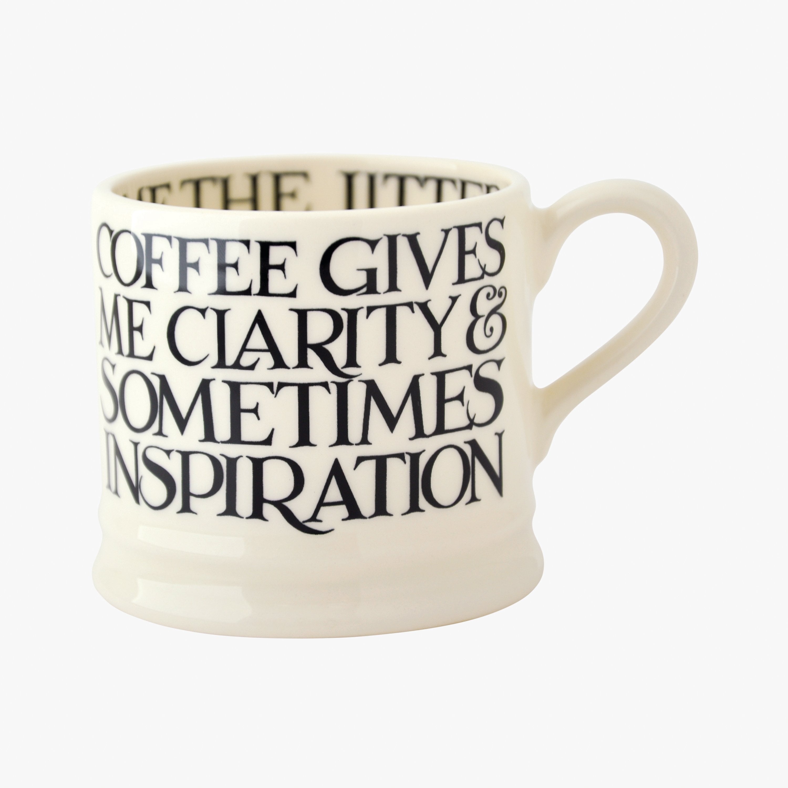 Emma Bridgewater |  Seconds Black Toast Small Mug - Unique Handmade & Handpainted English Earthenwar