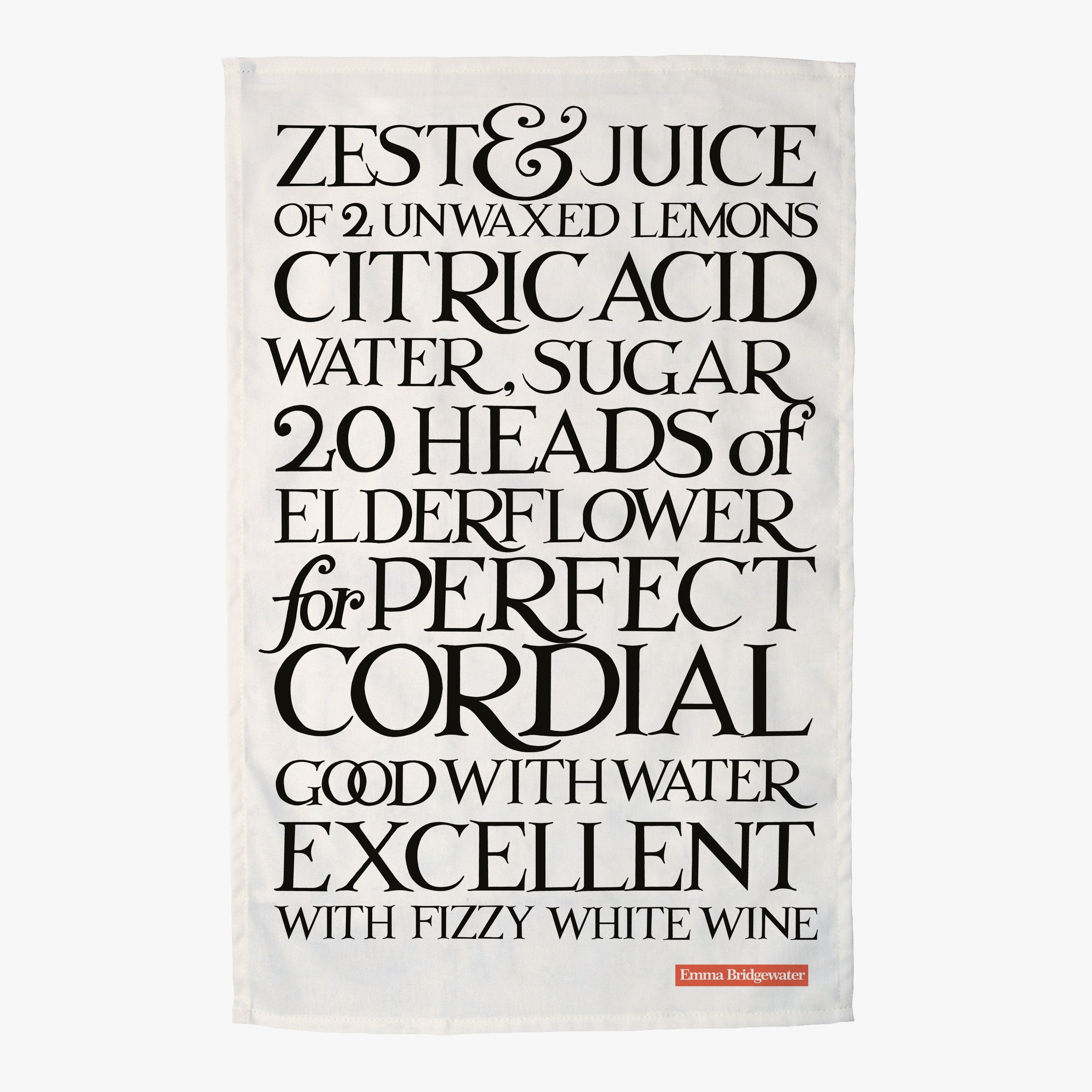 Black Toast Perfect Cordial Tea Towel