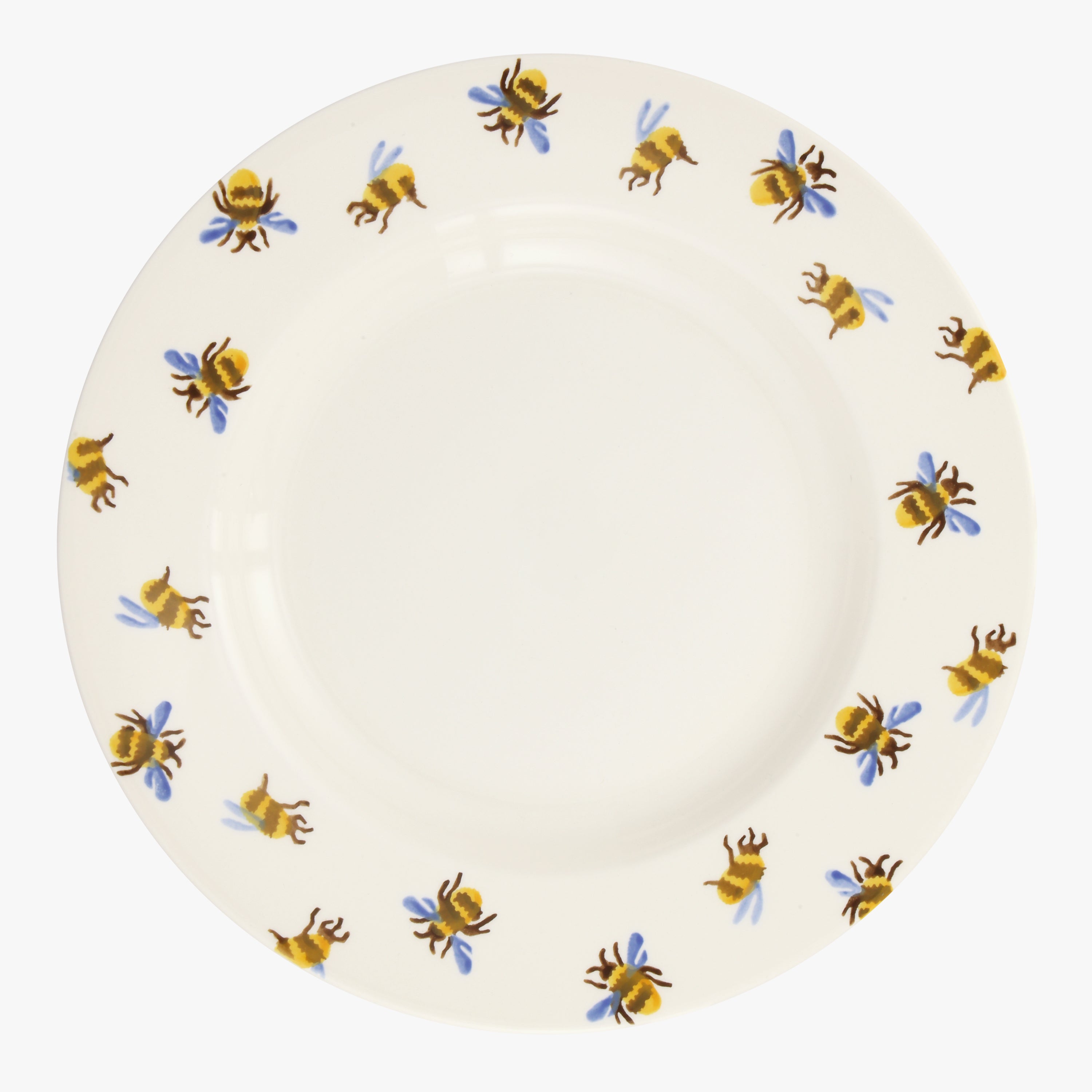 Emma Bridgewater |  Bumblebee 10 1/2 Inch Plate - Unique Handmade & Handpainted English Earthenware 