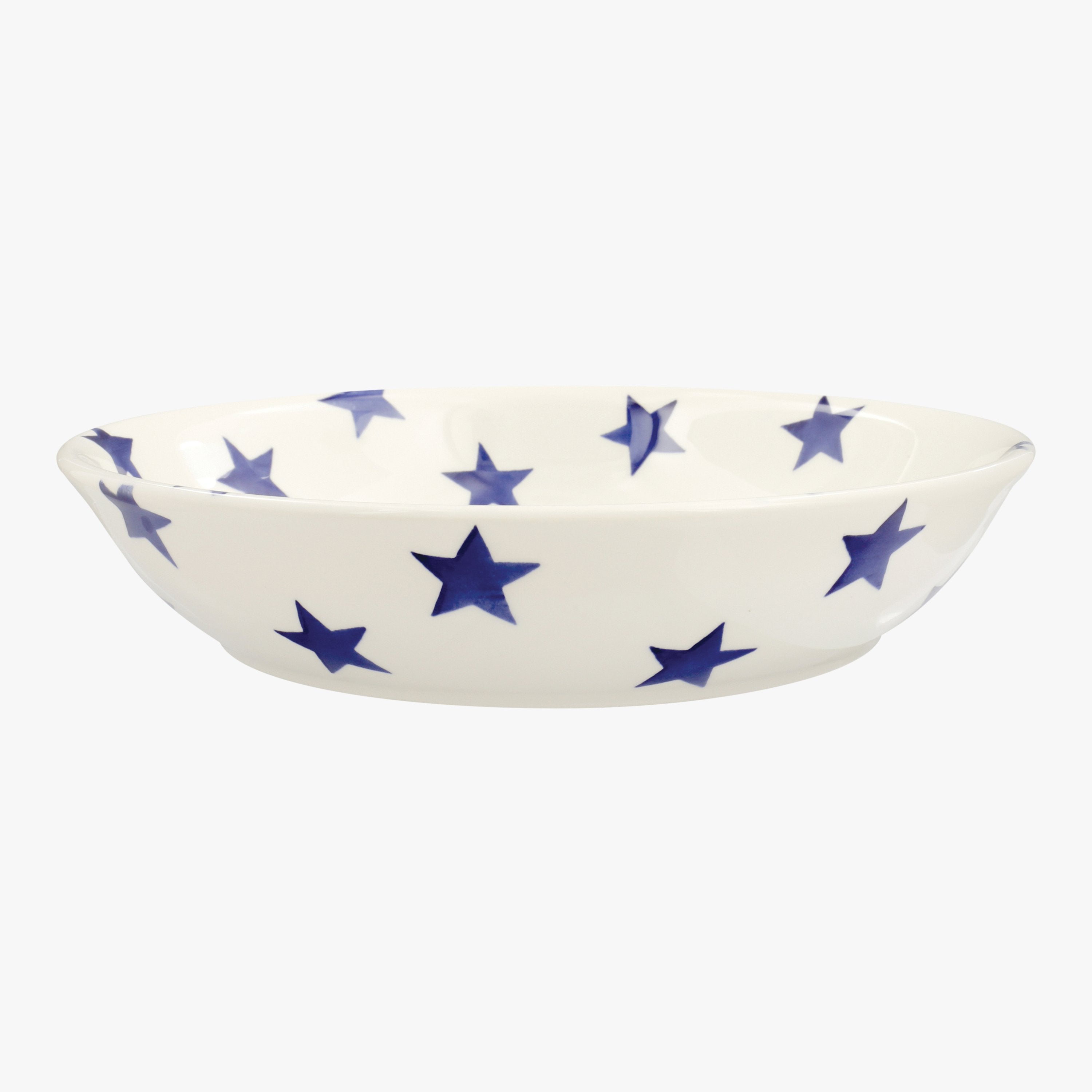 Emma Bridgewater |  Blue Star Medium Pasta Bowl - Unique Handmade & Handpainted English Earthenware 