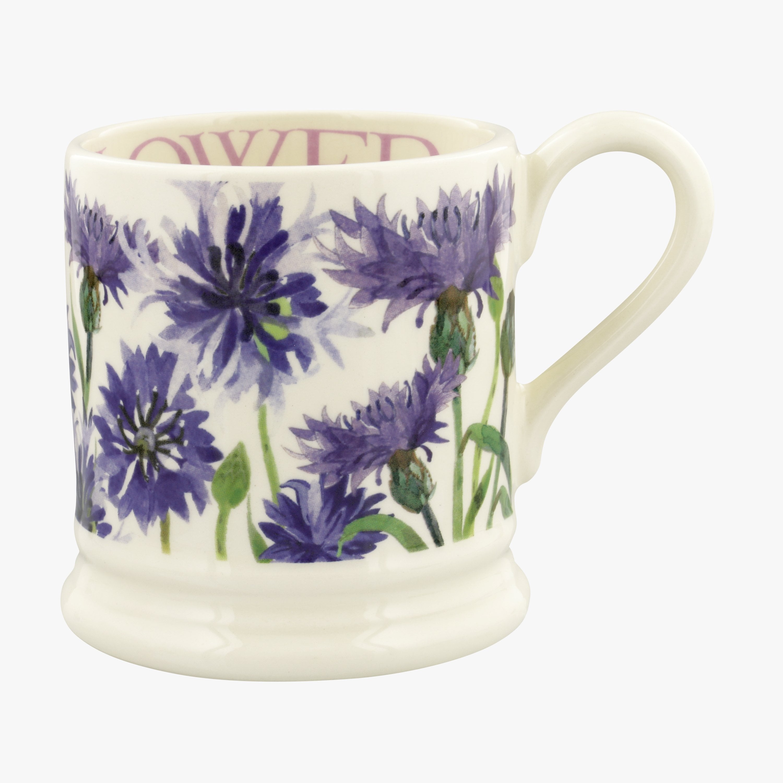 Emma Bridgewater  Flowers Cornflower 1/2 Pint Mug - Unique Handmade & Handpainted English Earthenwar