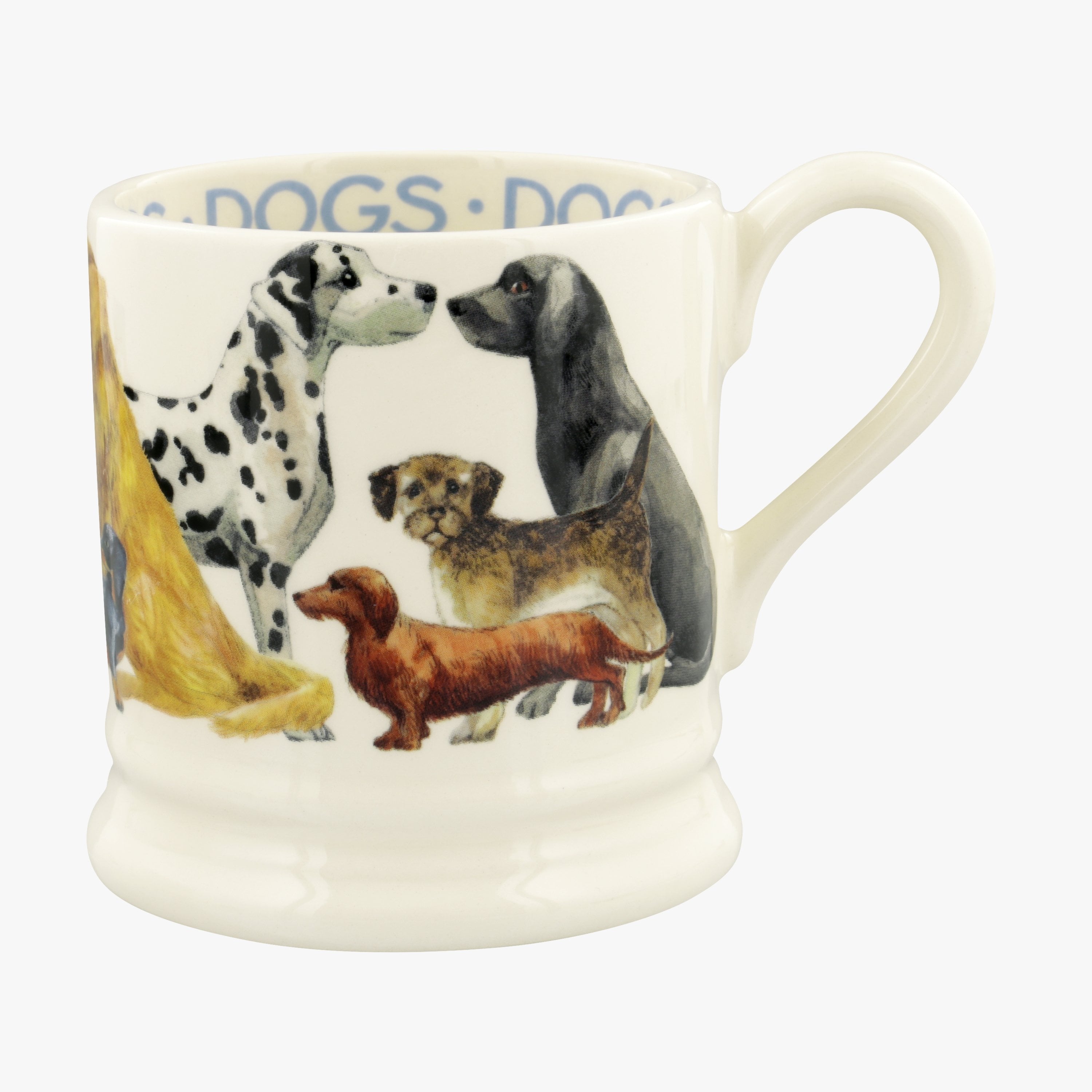 Emma Bridgewater  Dogs All Over 1/2 Pint Mug - Unique Handmade & Handpainted English Earthenware Tea