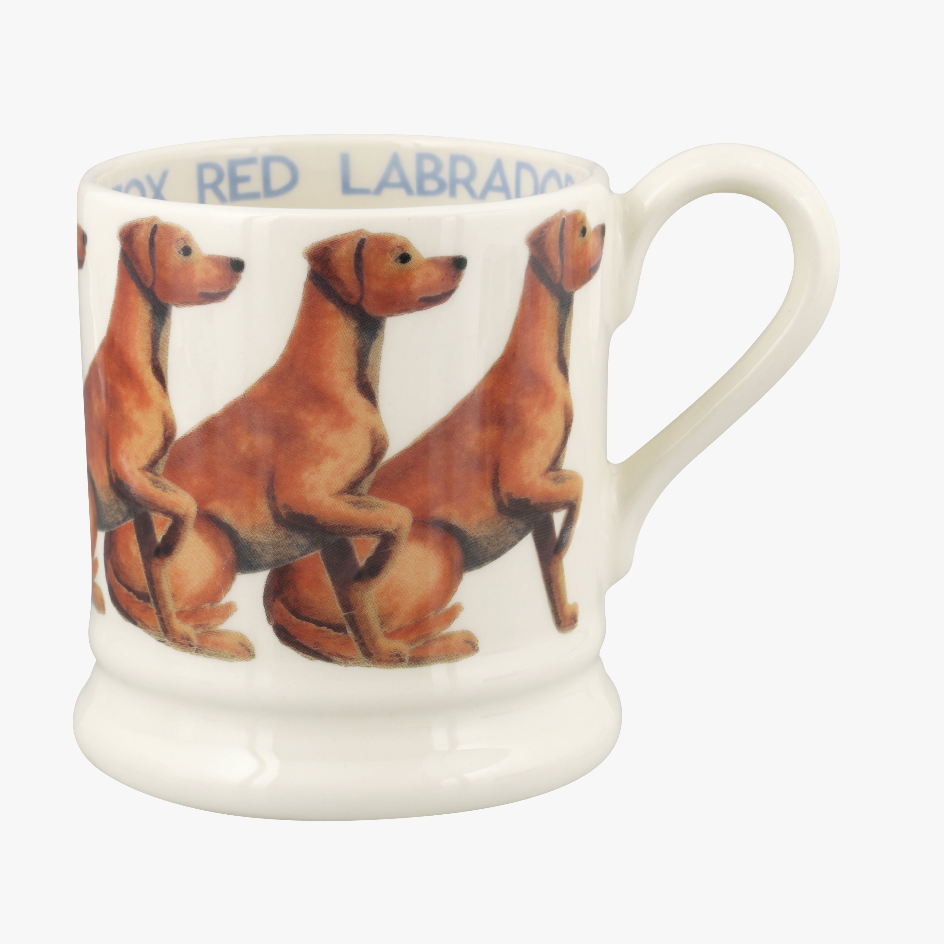Fox Red Labrador 1/2 Pint Mug - Unique Handmade & Handpainted English Earthenware Tea/Coffee Mug  | 