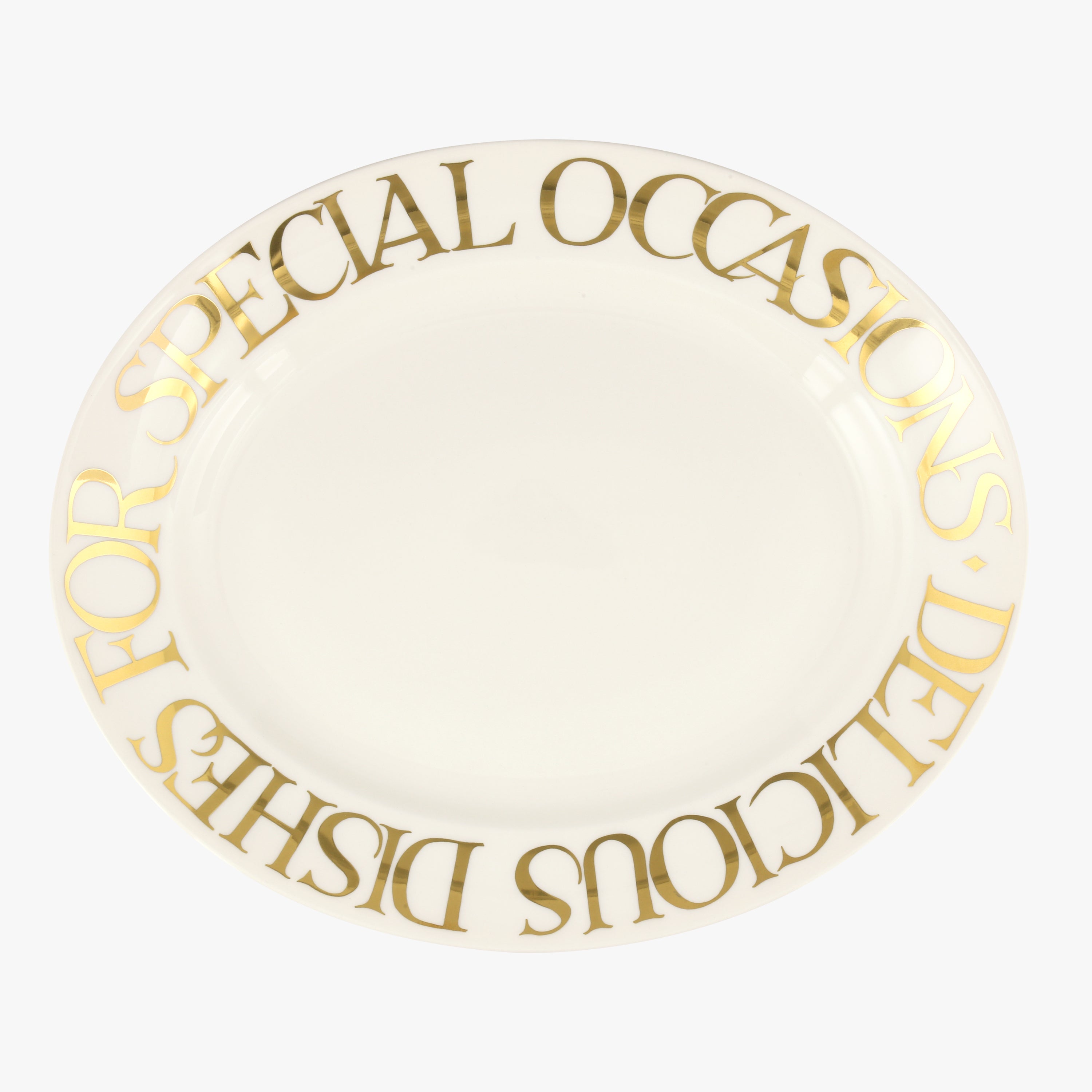 Gold Toast Special Occasions Medium Oval Platter  | Emma Bridgewater - Christmas Tableware and Serve