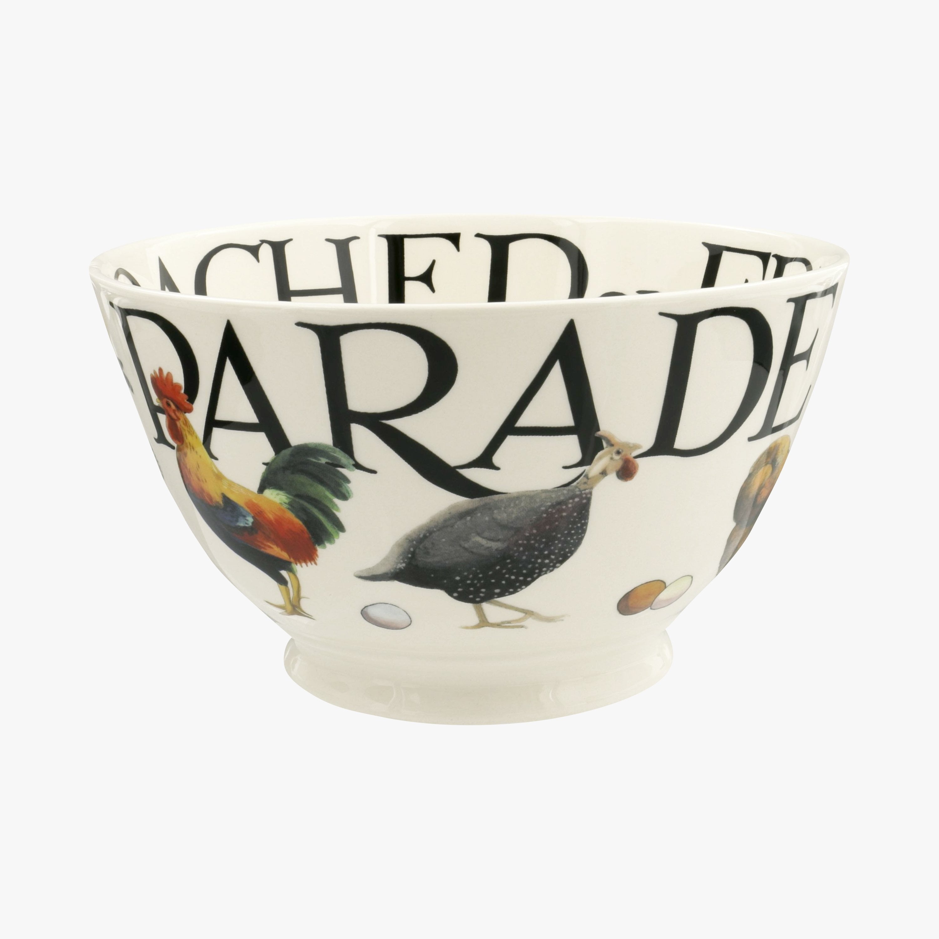 Rise & Shine Poultry On Parade Medium Old Bowl