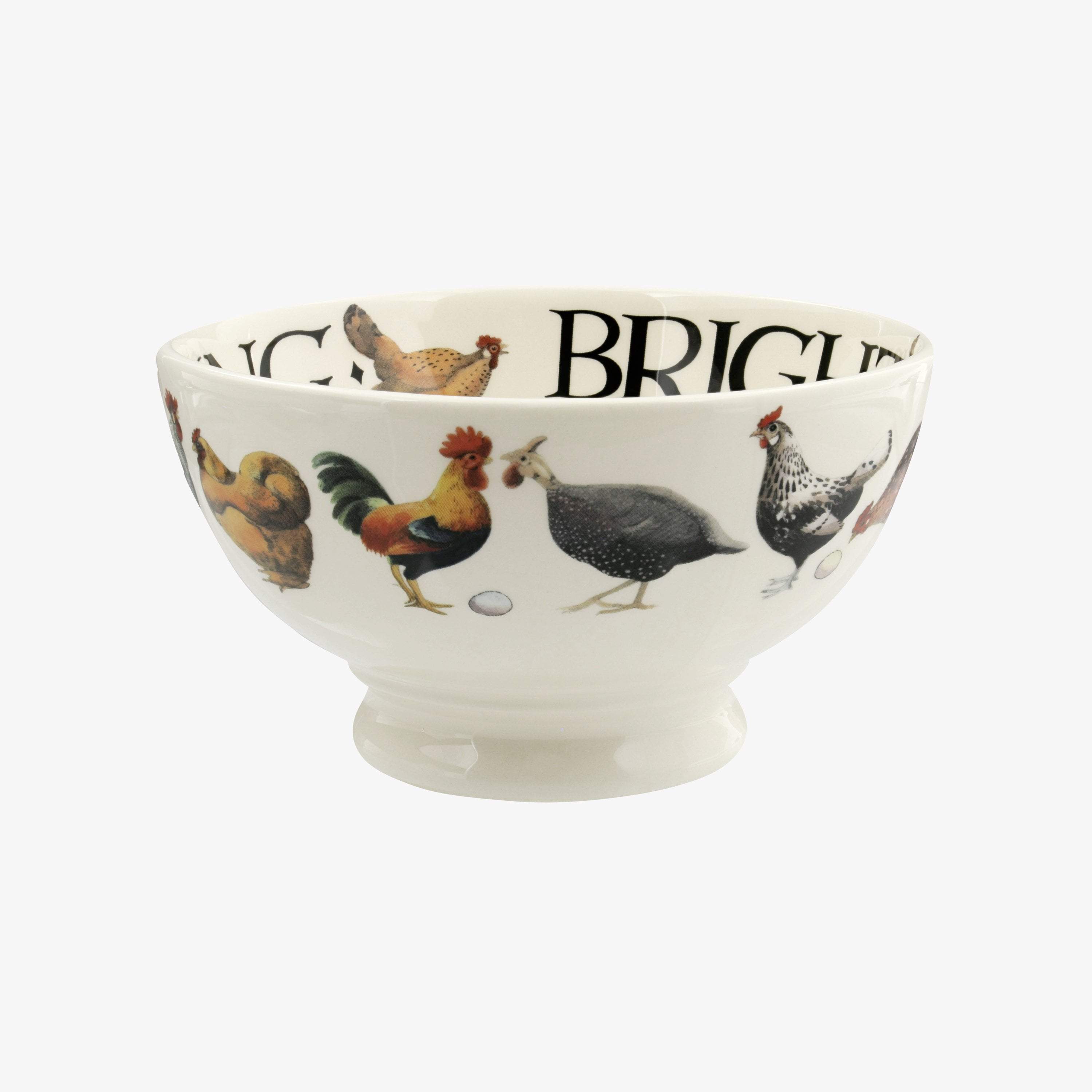 Emma Bridgewater |  Rise & Shine Bright New Morning French Bowl - Unique Handmade & Handpainted Engl