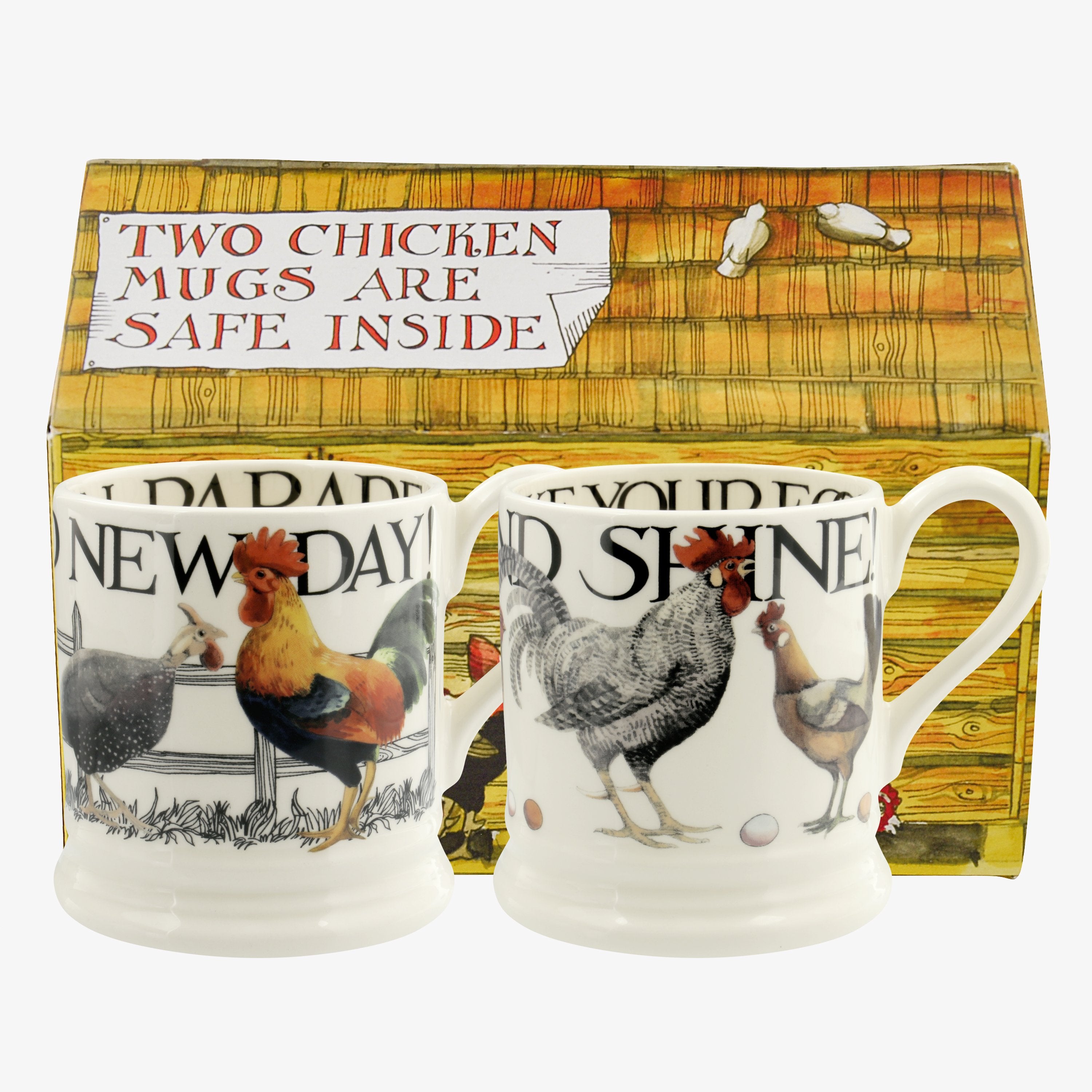 Rise & Shine Set Of 2 1/2 Pint Mugs Boxed