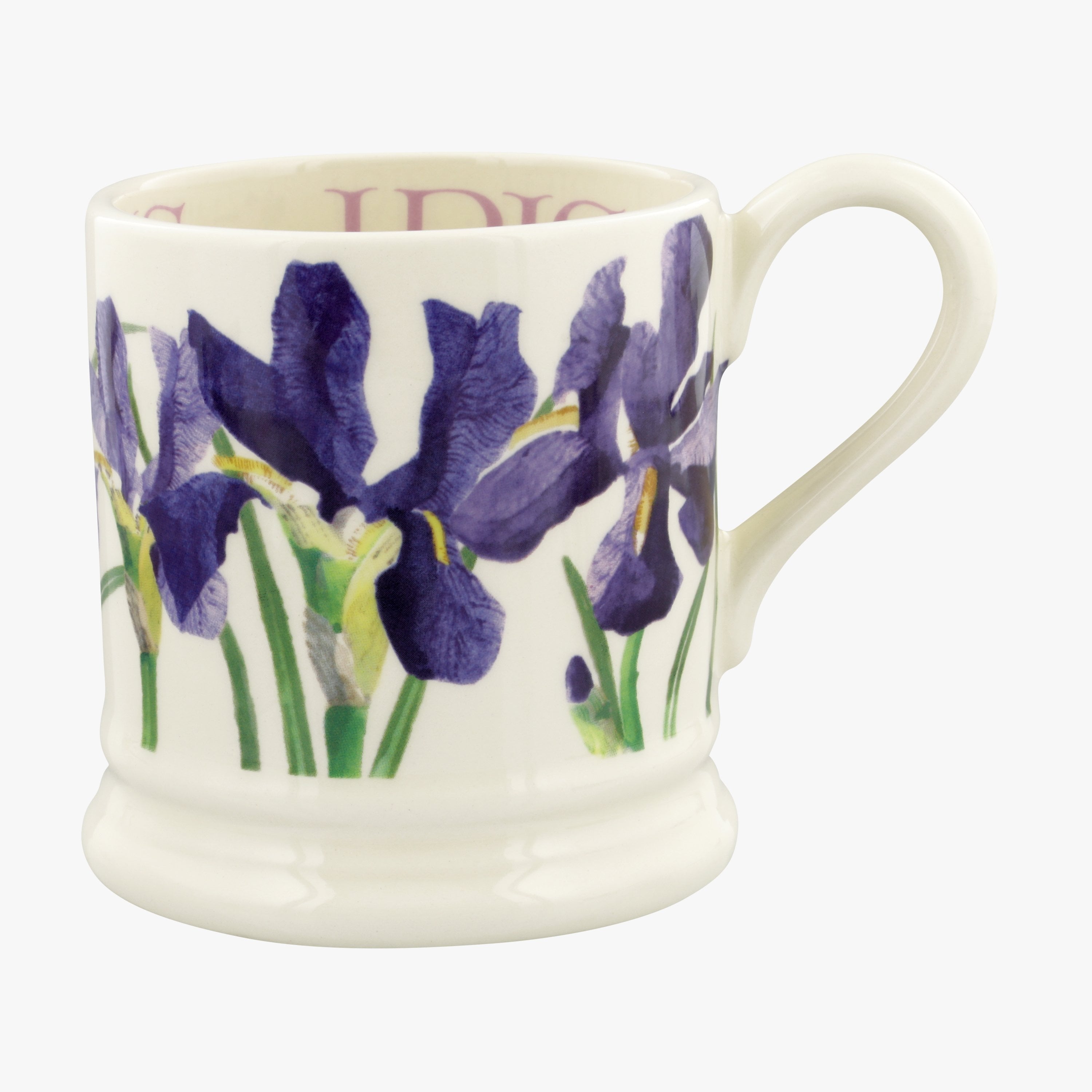 Emma Bridgewater  Seconds Blue Iris 1/2 Pint Mug - Unique Handmade & Handpainted English Earthenware