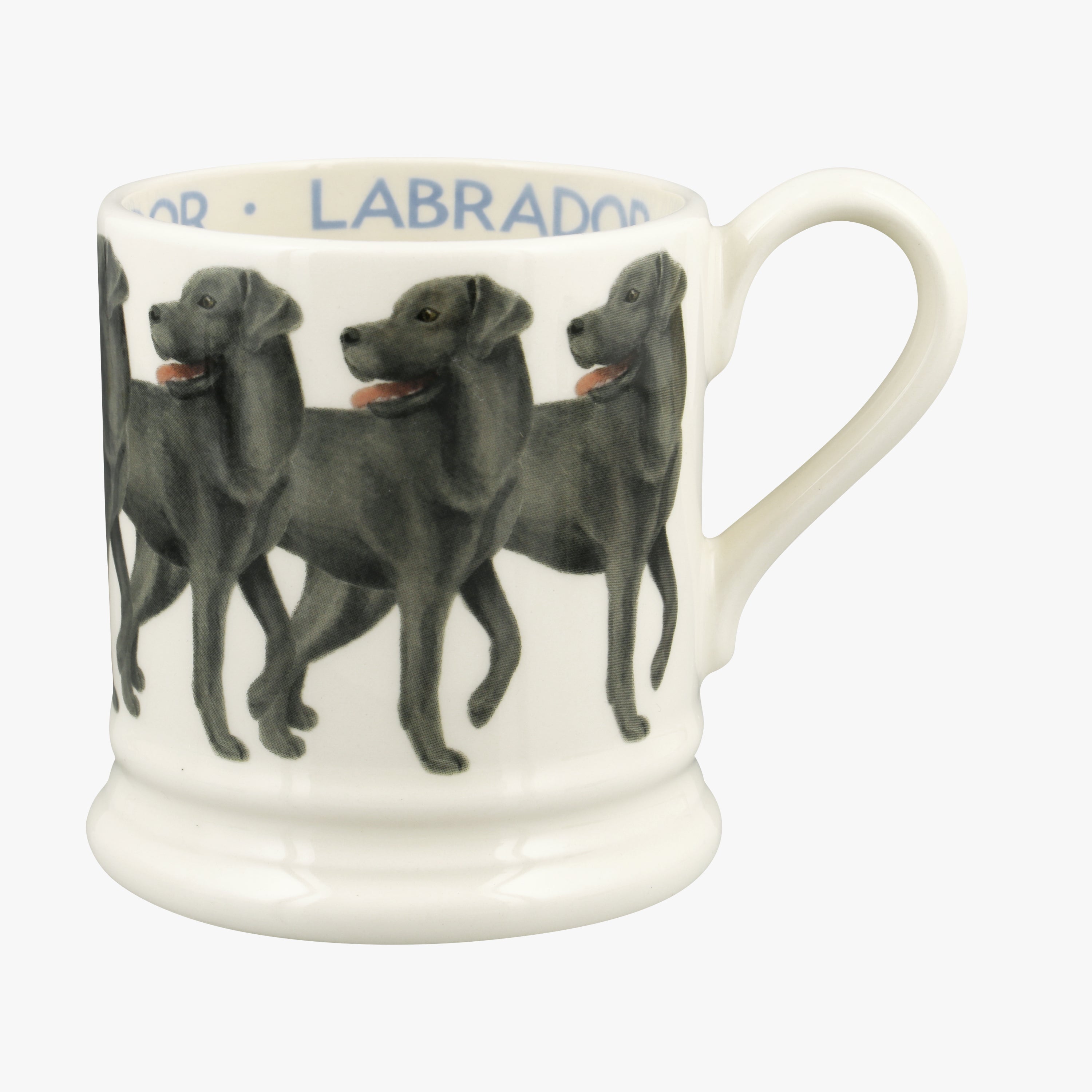 Seconds Black Labrador 1/2 Pint Mug - Unique Handmade & Handpainted English Earthenware Tea/Coffee M